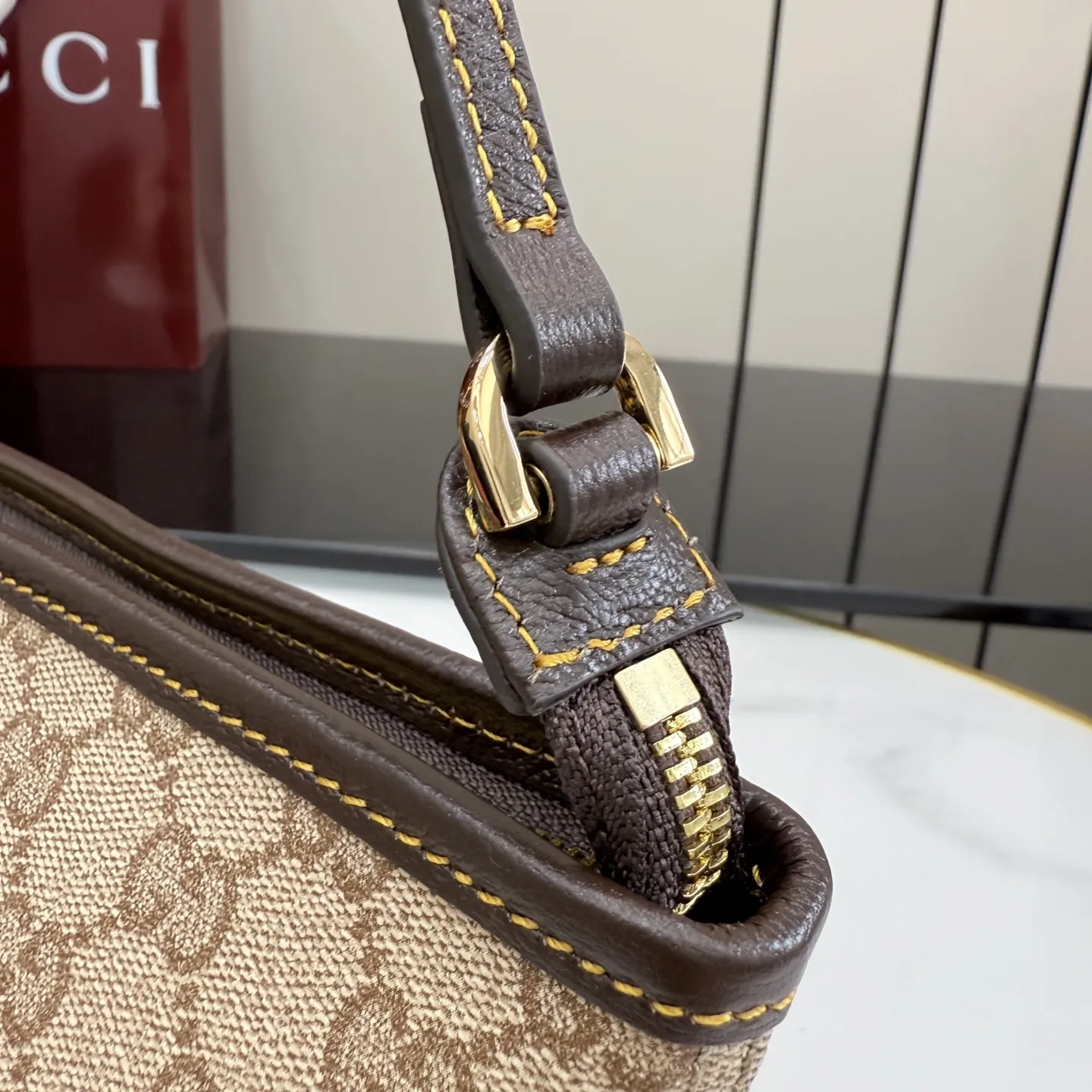 Gucci Generation Brown Canvas and Leather Shoulder Bag product photo from LabelPicks