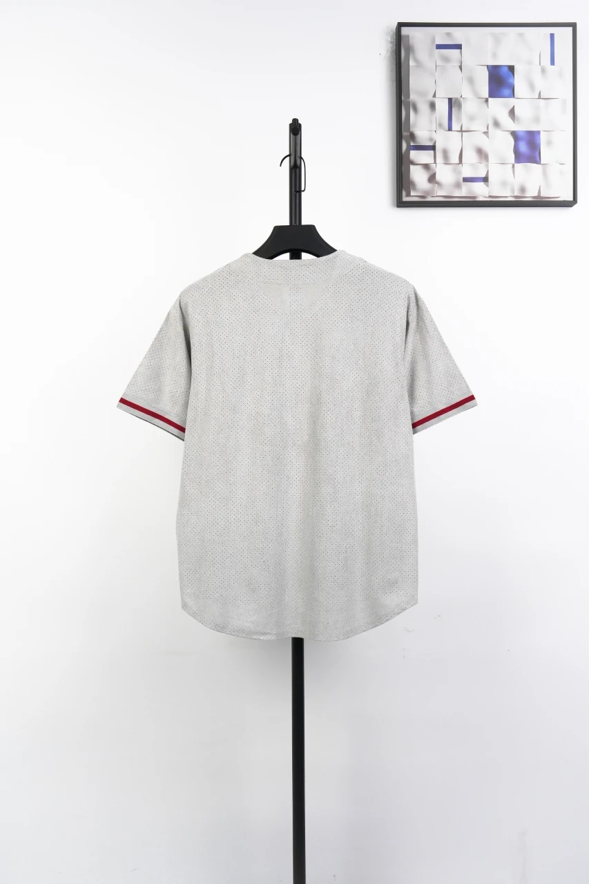 Supreme Grey Suede Mesh Baseball Jersey product photo from LabelPicks