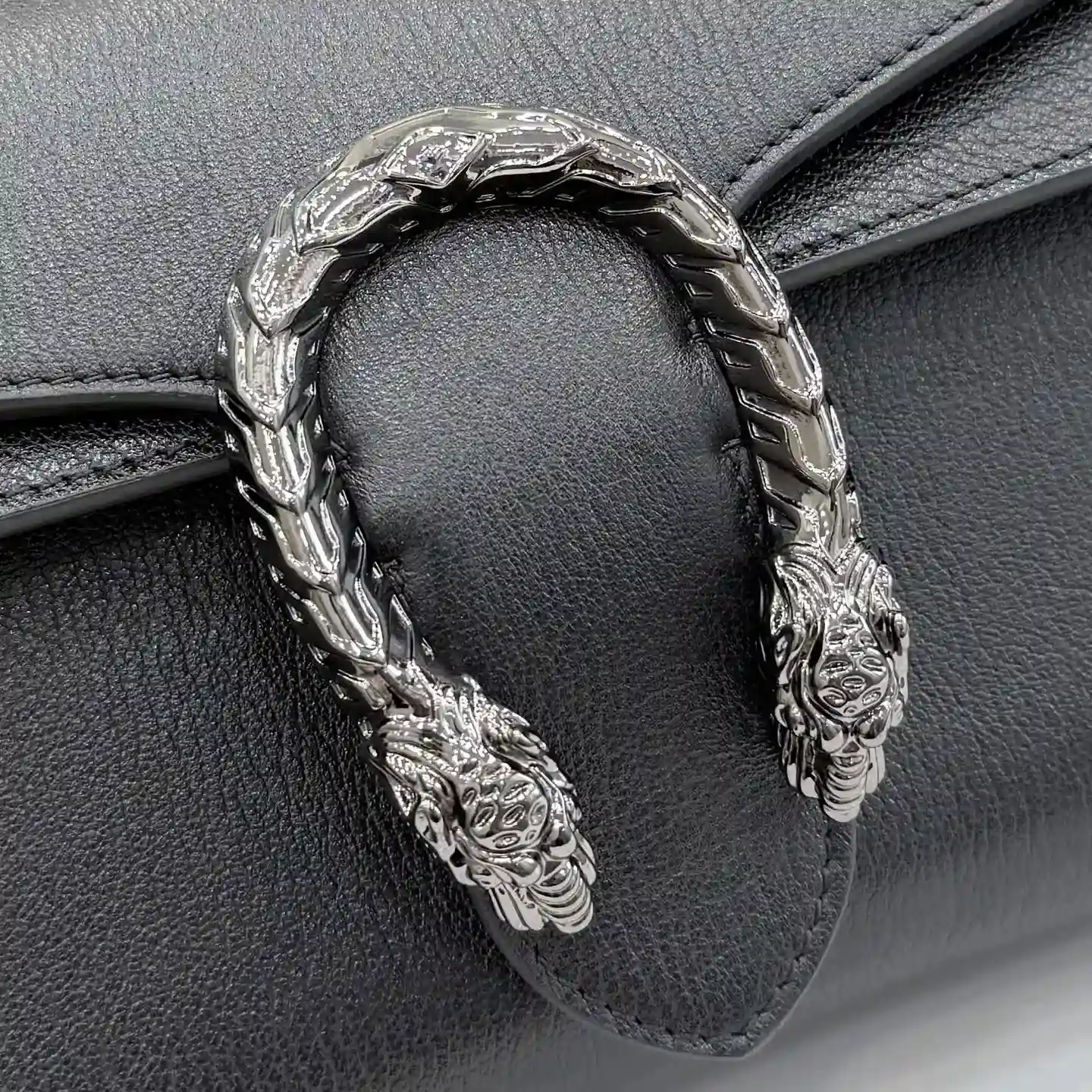 Gucci Dionysus Black Grained Leather Shoulder Bag product photo from LabelPicks