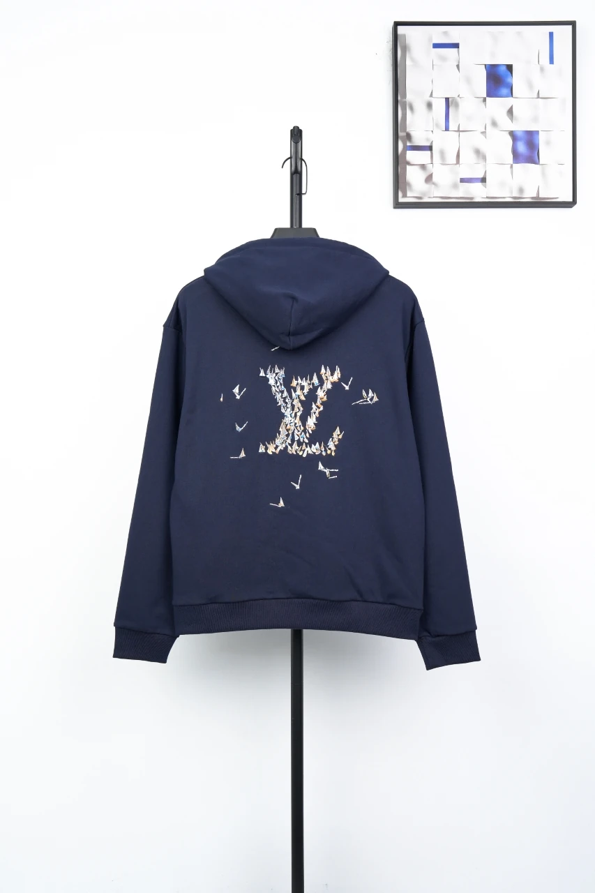 Louis Vuitton Navy Monogram Sailboat Embroidered Hoodie product photo from LabelPicks
