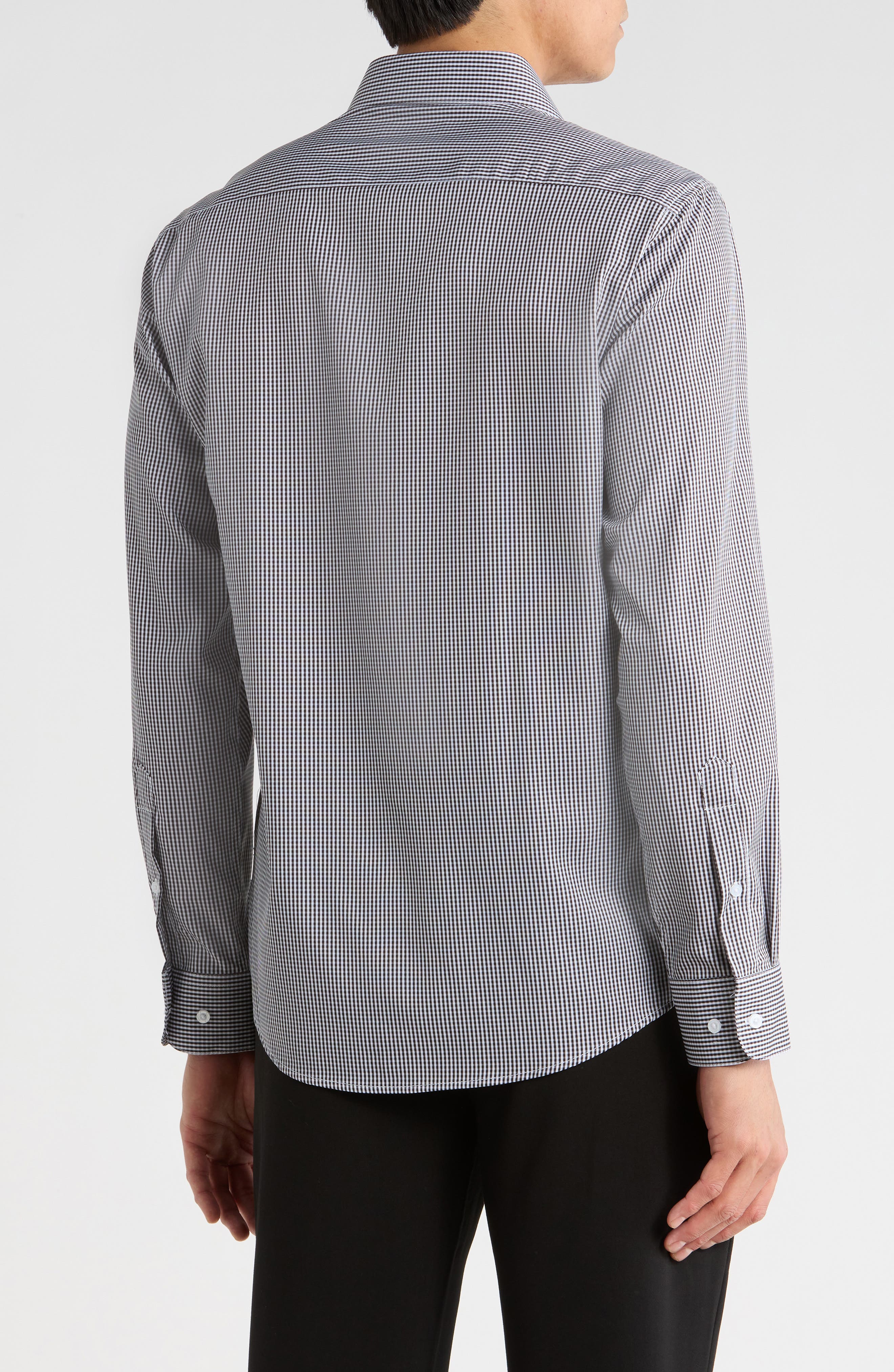 Nautica Slim Fit Check Print Dress Shirt