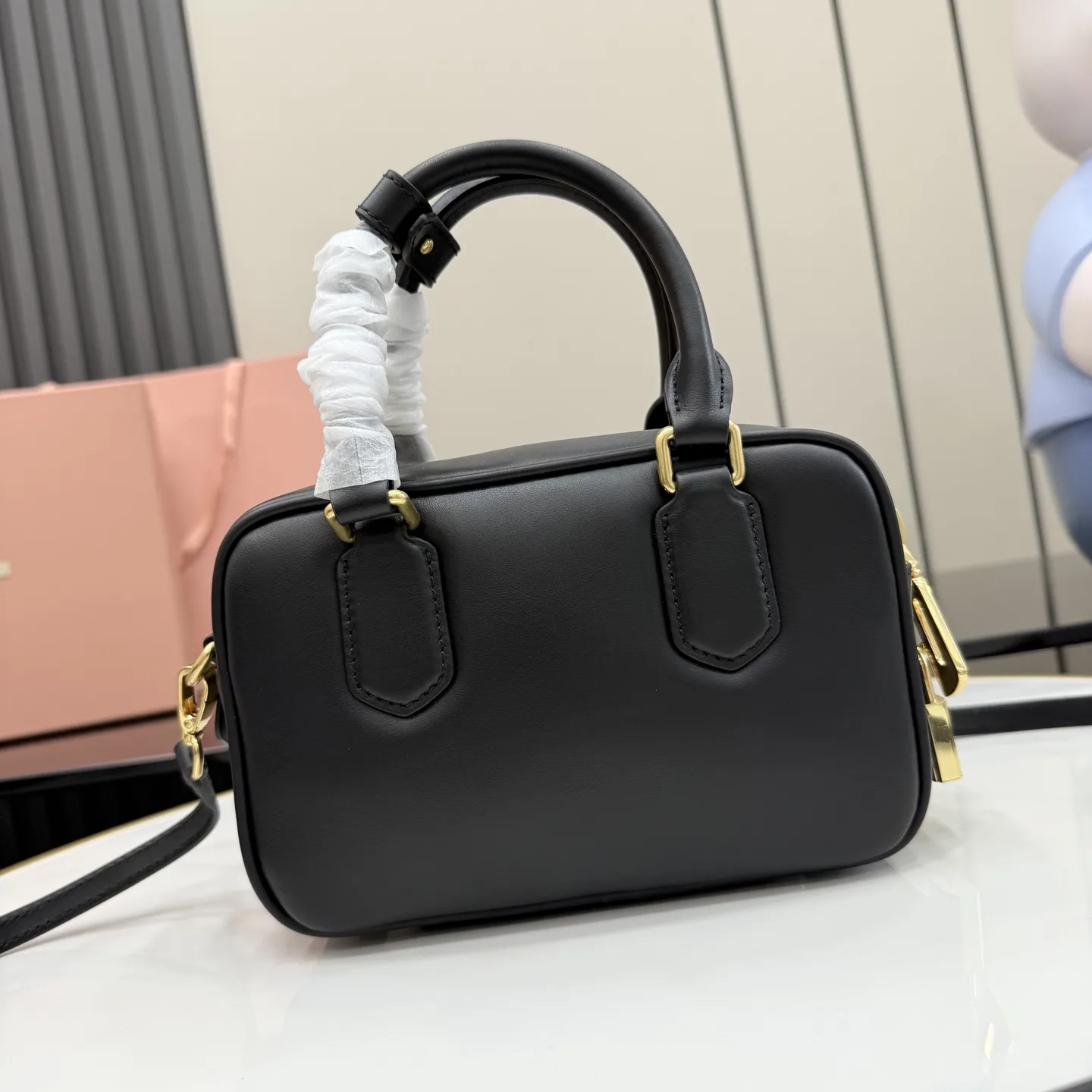 Miu Miu Matelasse Black Calfskin Top Handle Bag product photo from LabelPicks