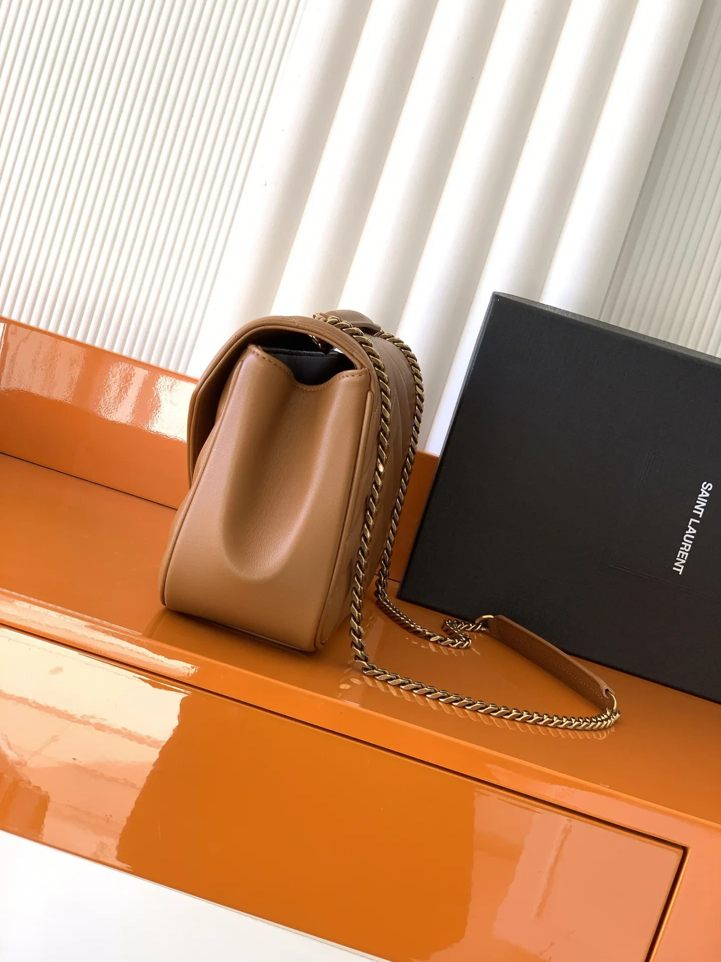 Saint Laurent Brown Loulou Lambskin Shoulder Bag product photo from LabelPicks