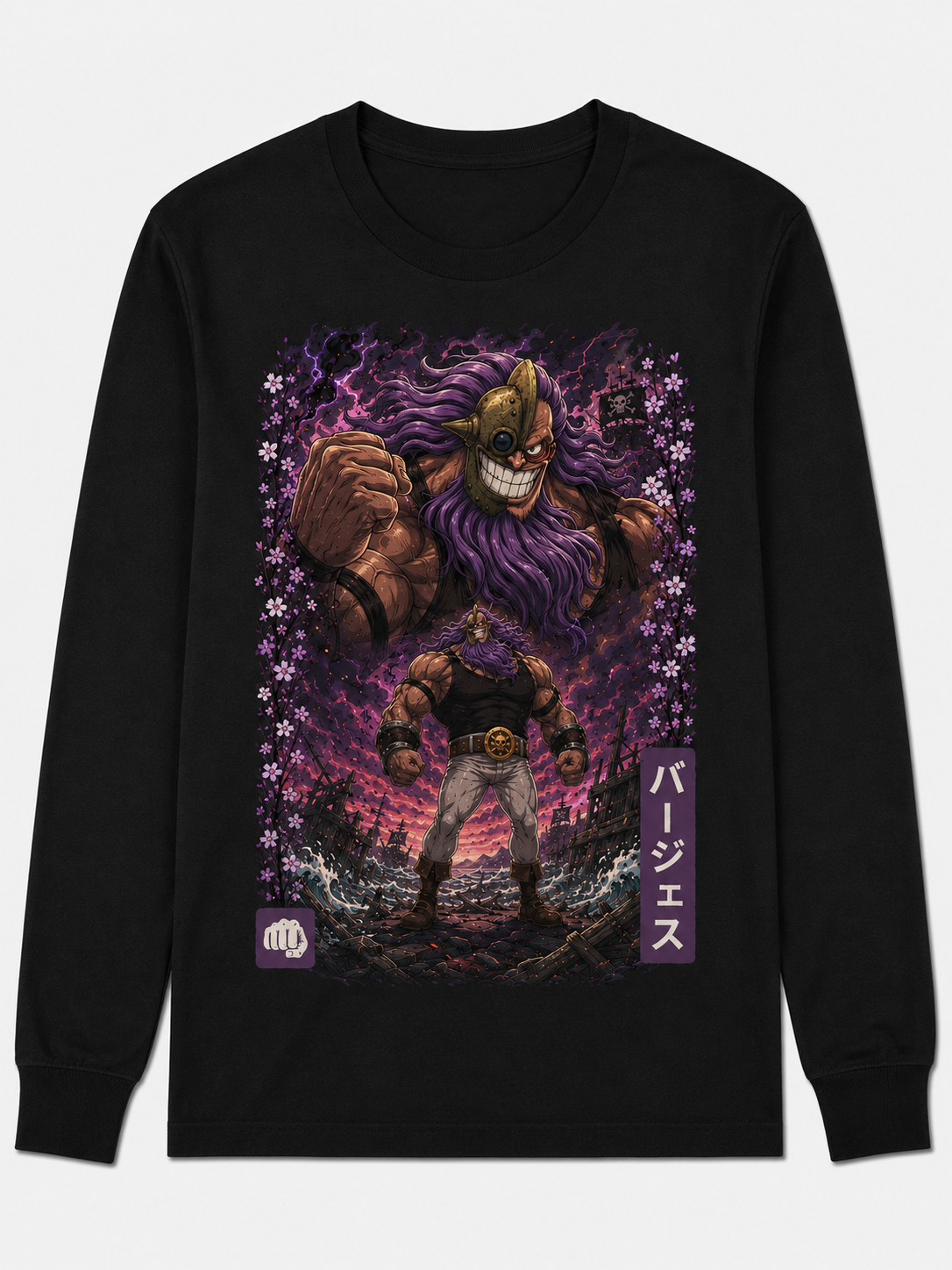 Remera Anime Jesus Burgess One Piece Manga Corta