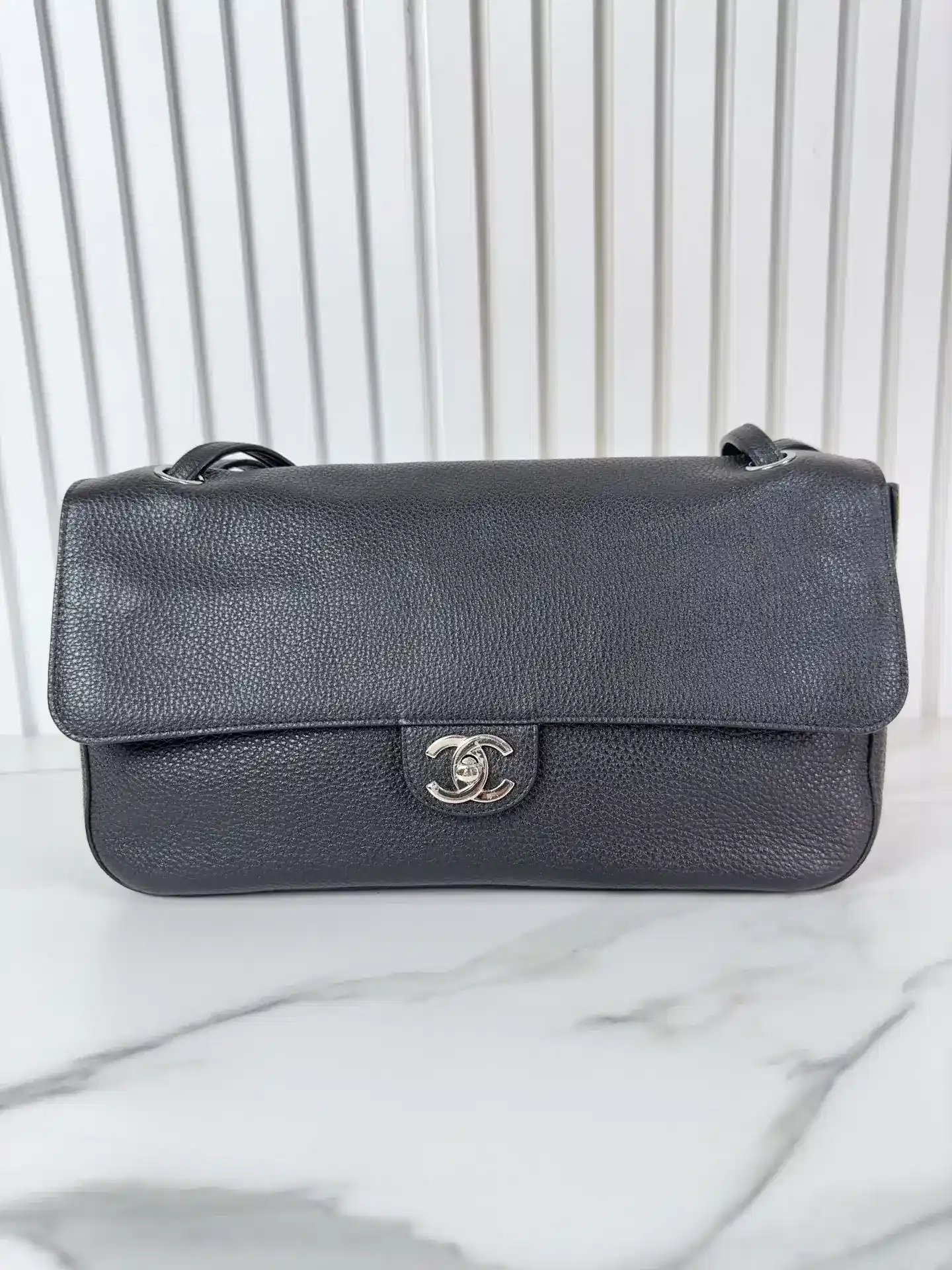 Chanel Classic Flap Grained Leather Shoulder Bag product photo from LabelPicks