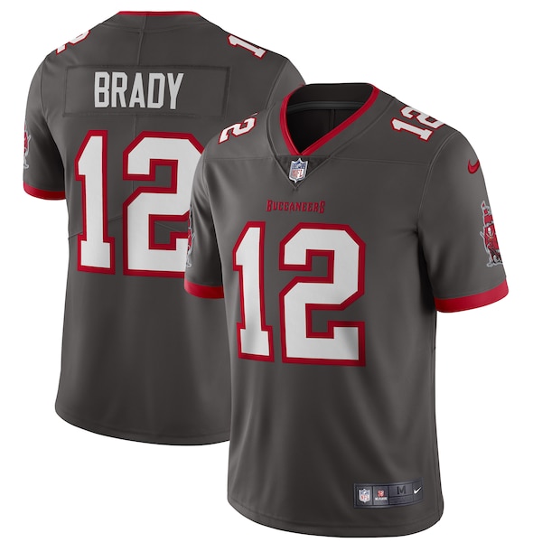 Tom Brady Tampa Bay Buccaneers Nike Alternate Vapor Limited Jersey - Pewter/Red