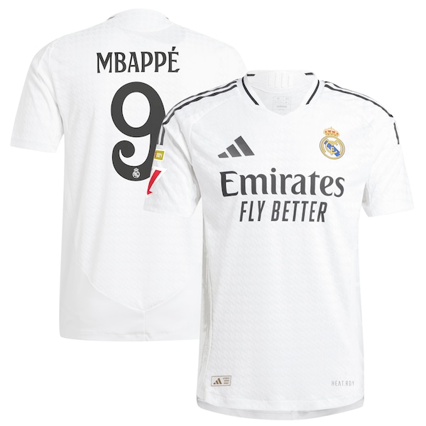 Kylian Mbappé Los Merengues adidas 2024/25 Home Authentic Player Jersey - White