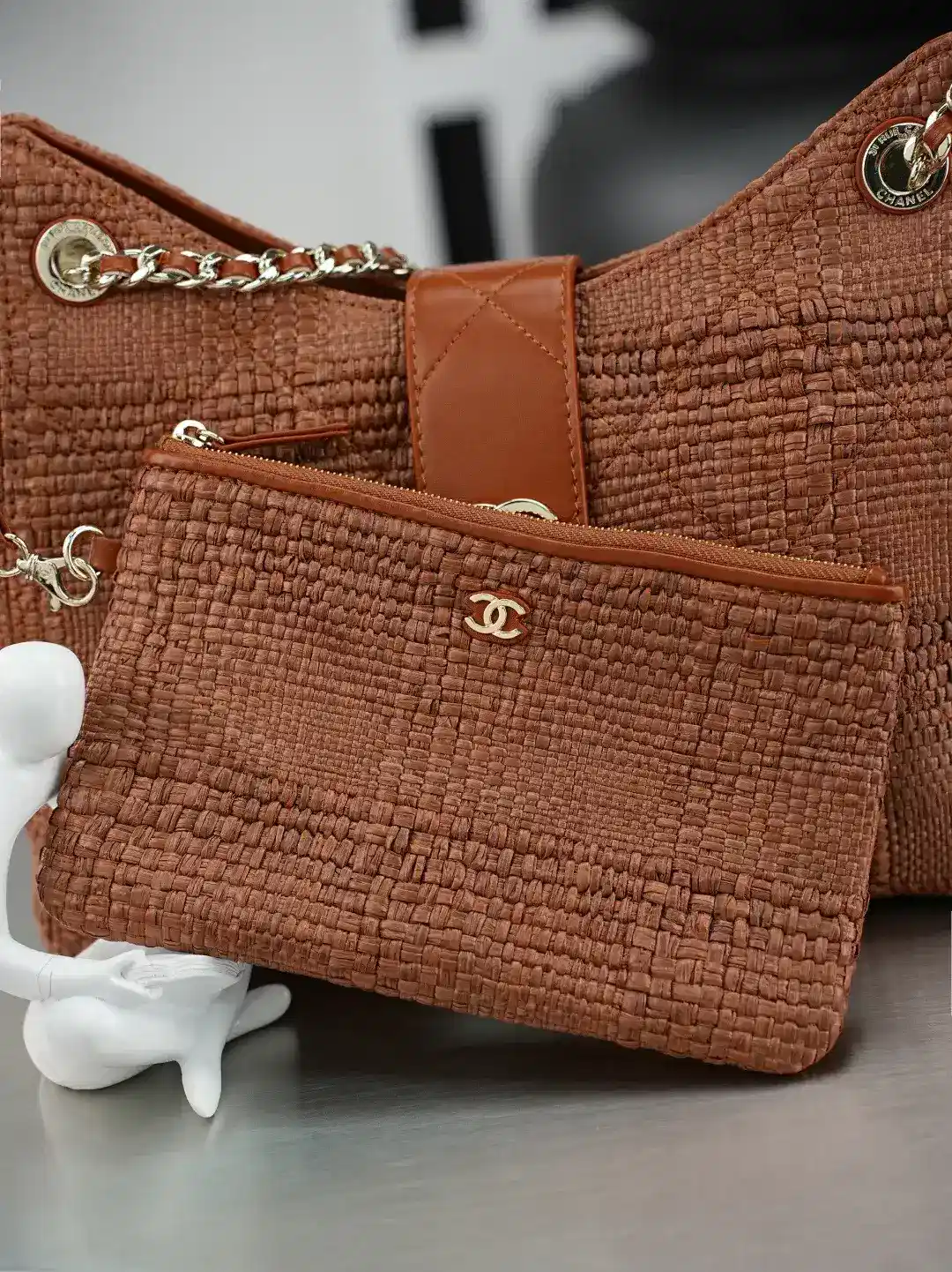 Chanel Straw Woven Shoulder Bag product photo from LabelPicks