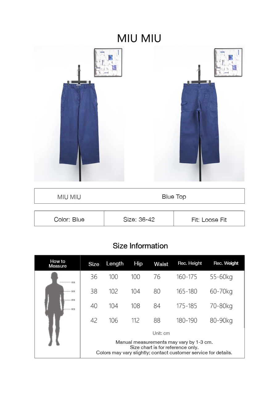 Miu Miu Blue Washed Cargo Pants product photo from LabelPicks