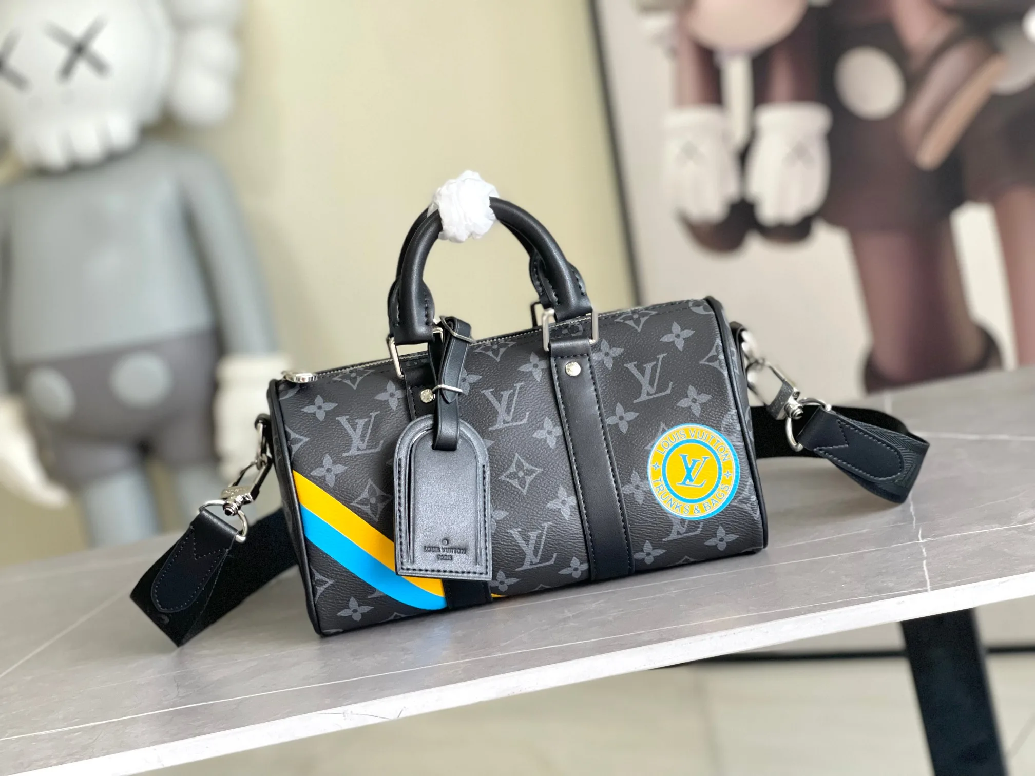 Louis Vuitton Keepall Canvas and Leather Tote Bag product photo from LabelPicks