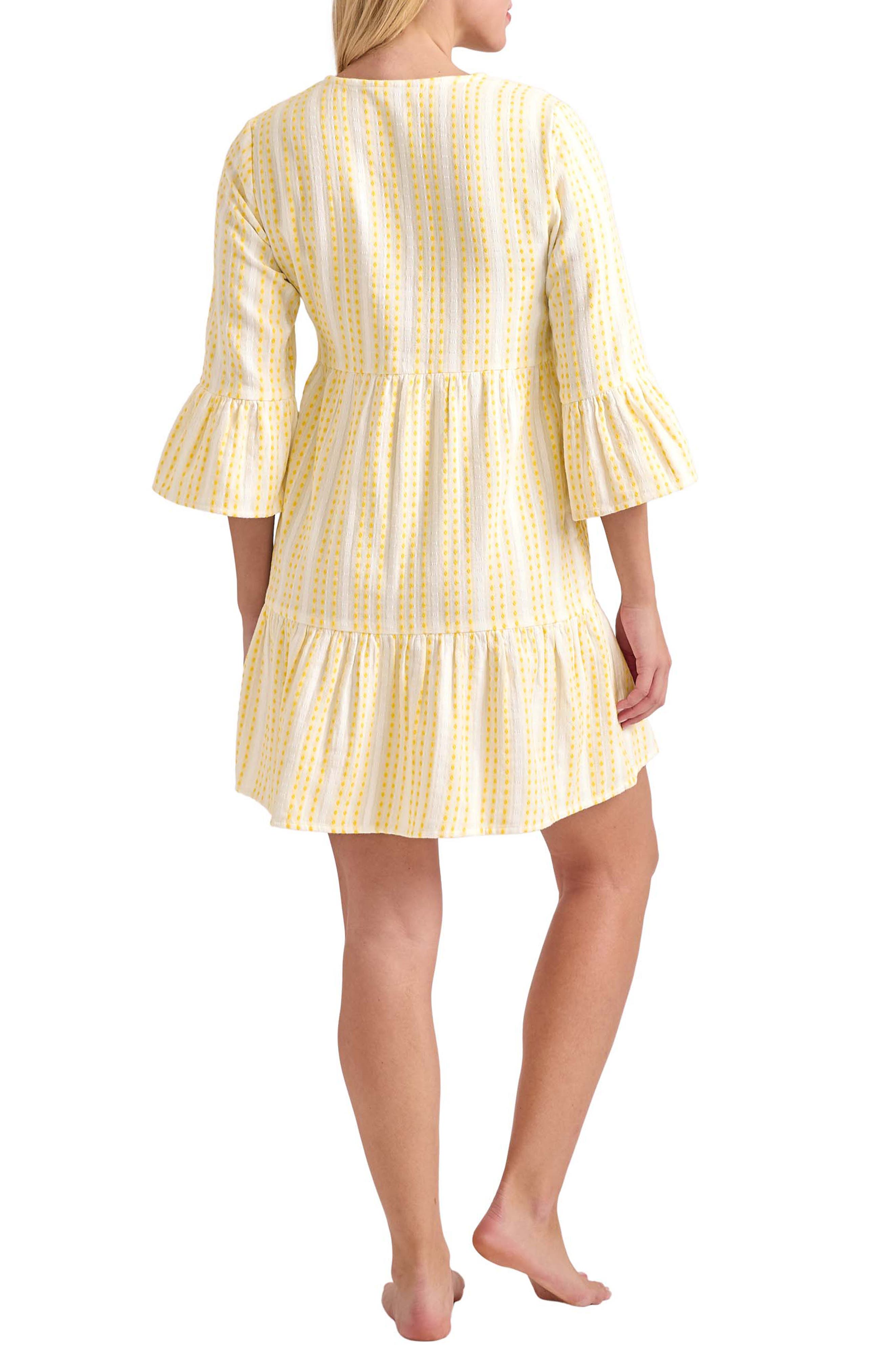 Tommy Bahama Stripe Cotton Tiered Cover-Up Dress