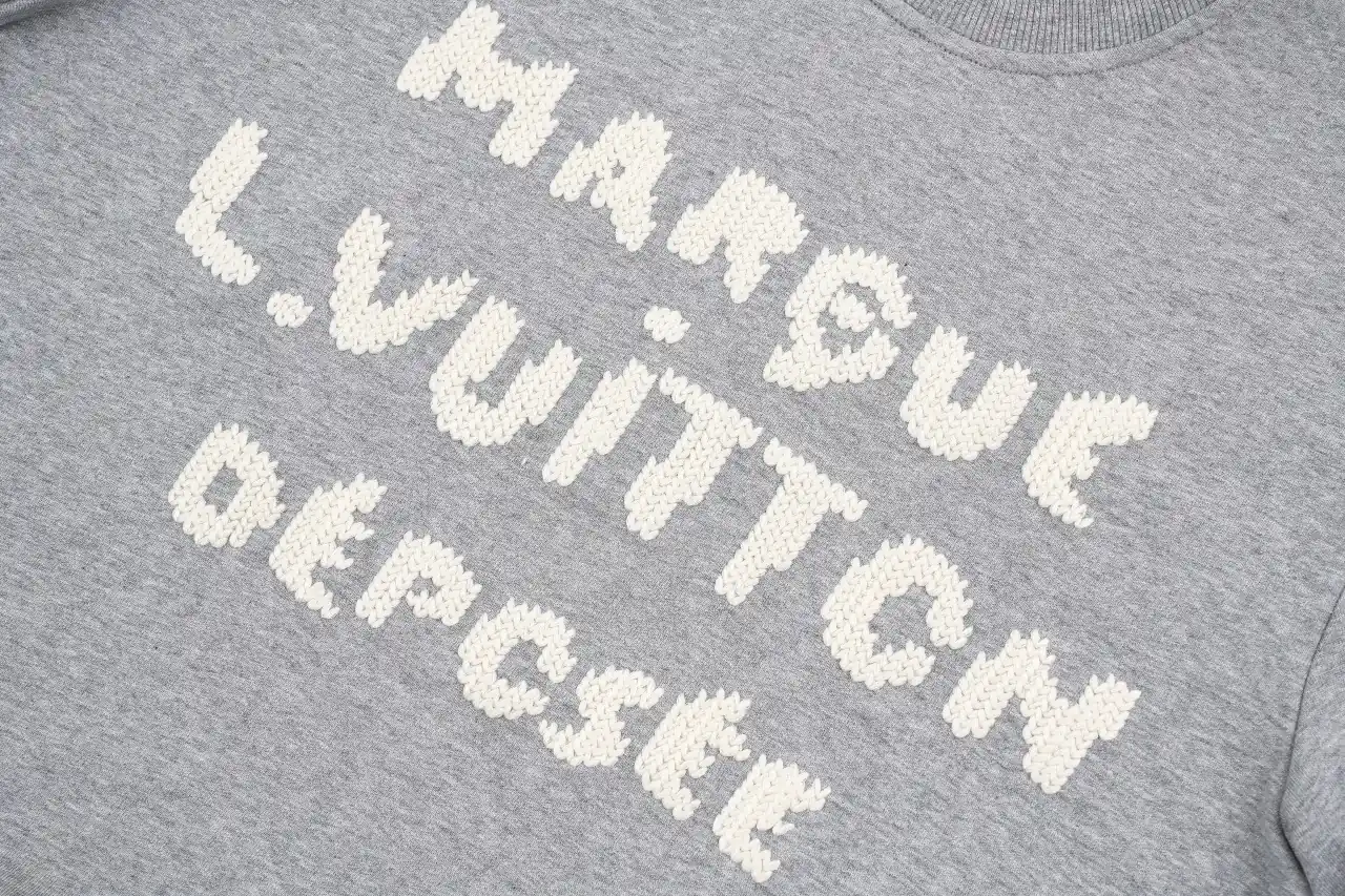 Louis Vuitton Grey Chunky Embroidered Crewneck Sweatshirt product photo from LabelPicks