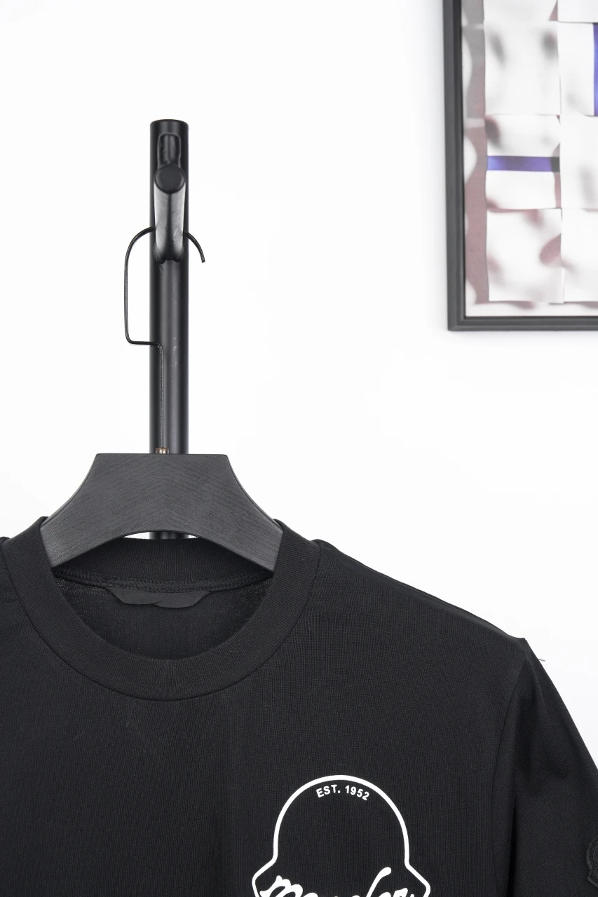 Moncler Black White Outline Logo T-Shirt product photo from LabelPicks