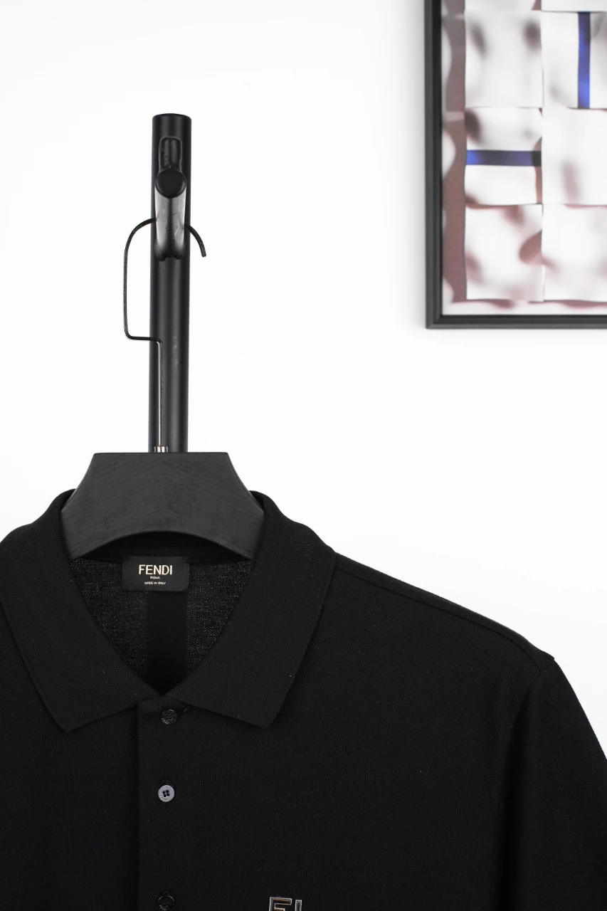 Fendi Black FF Chest Logo Polo Shirt product photo from LabelPicks
