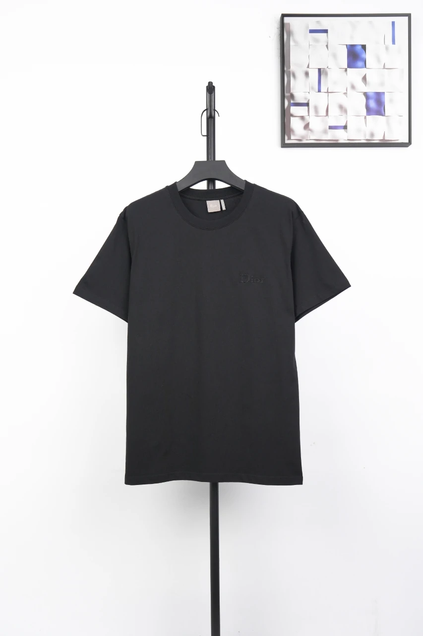 Dior Black Tonal Dior Letter Embroidered T-Shirt product photo from LabelPicks