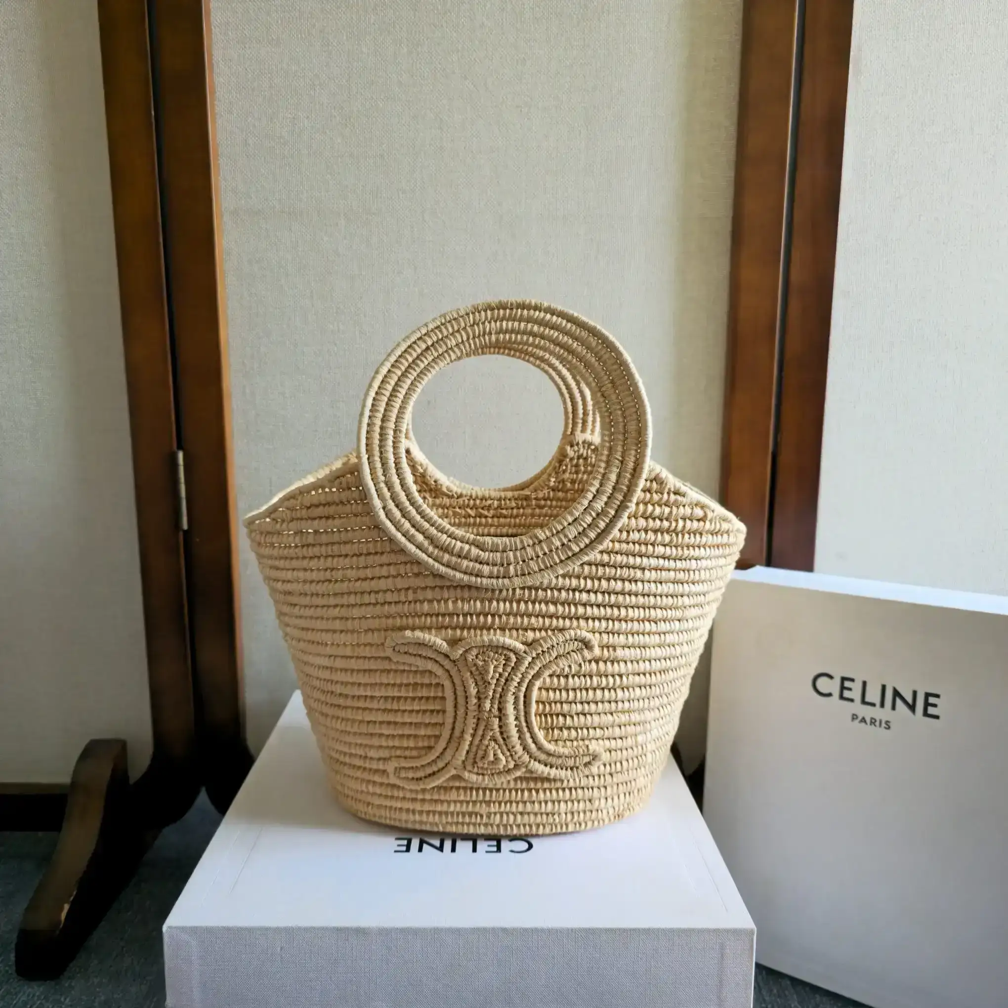 Celine Straw Woven Tote Bag product photo from LabelPicks