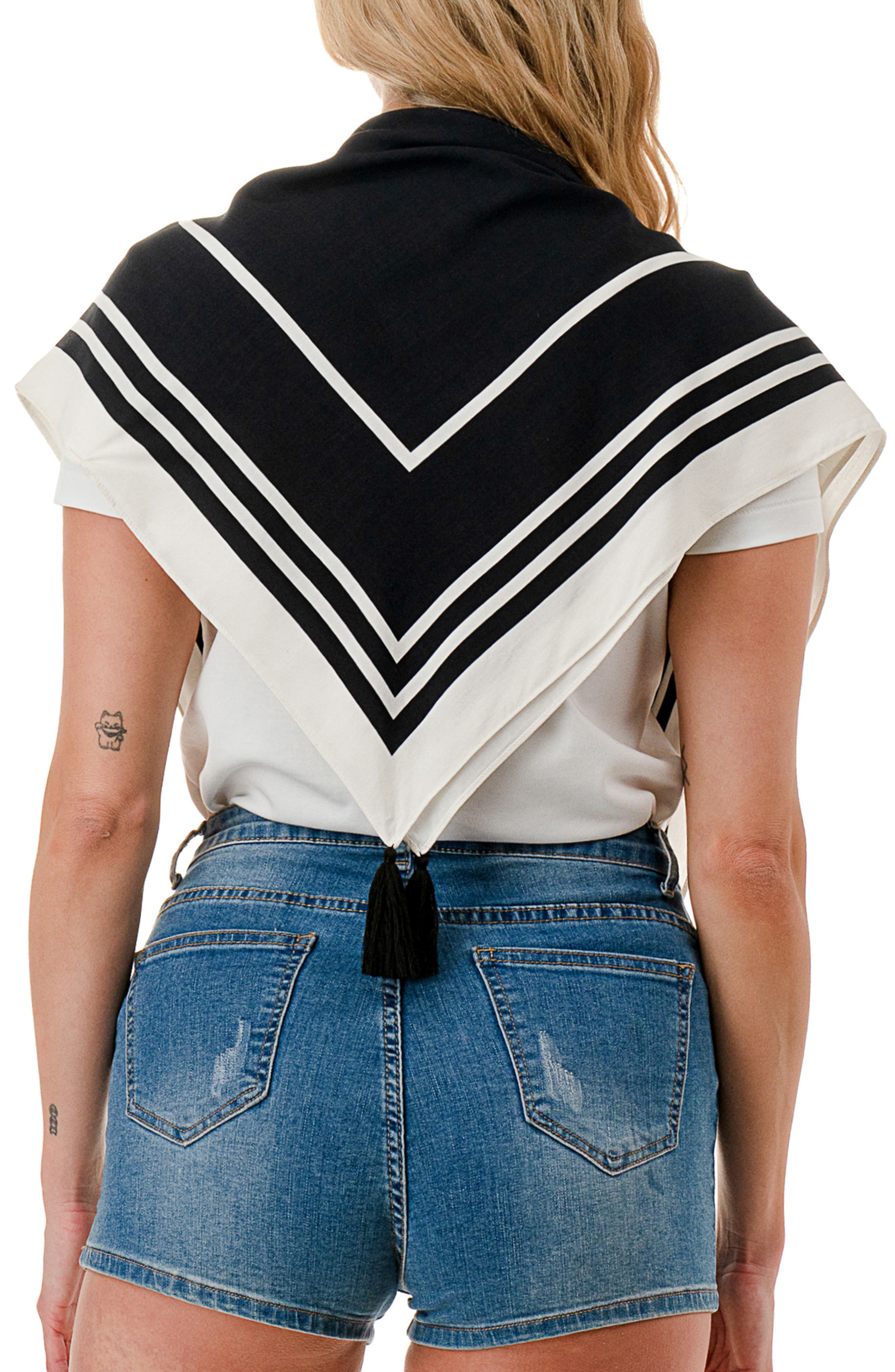 Nicole Miller Tassel Corner Scarf