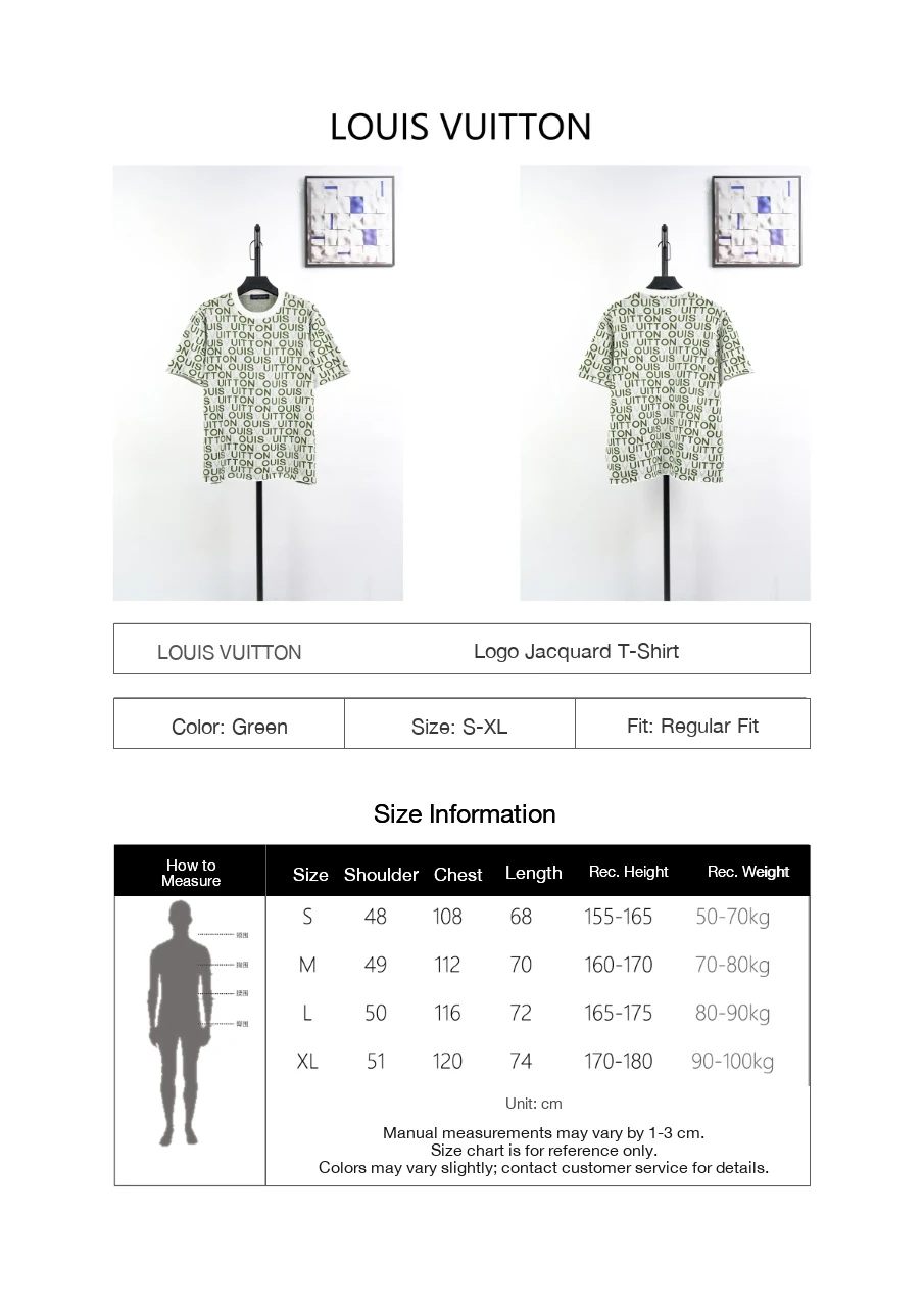 Louis Vuitton Grey Green Letter Jacquard T-Shirt product photo from LabelPicks