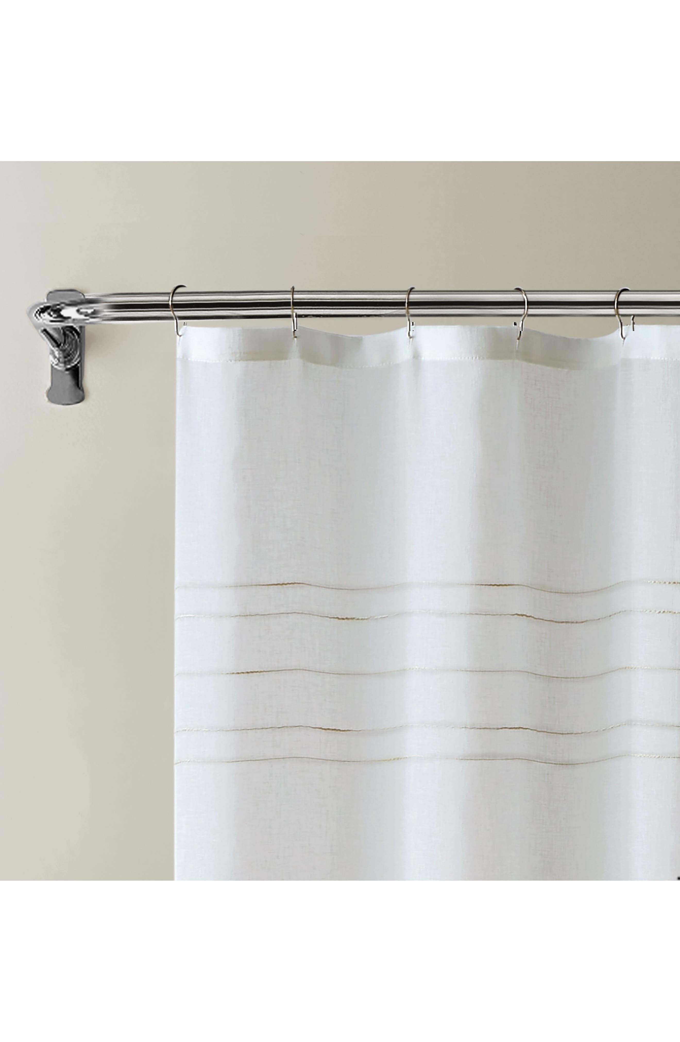 DAINTY HOME Lisa Textured Stripe Shower Curtain