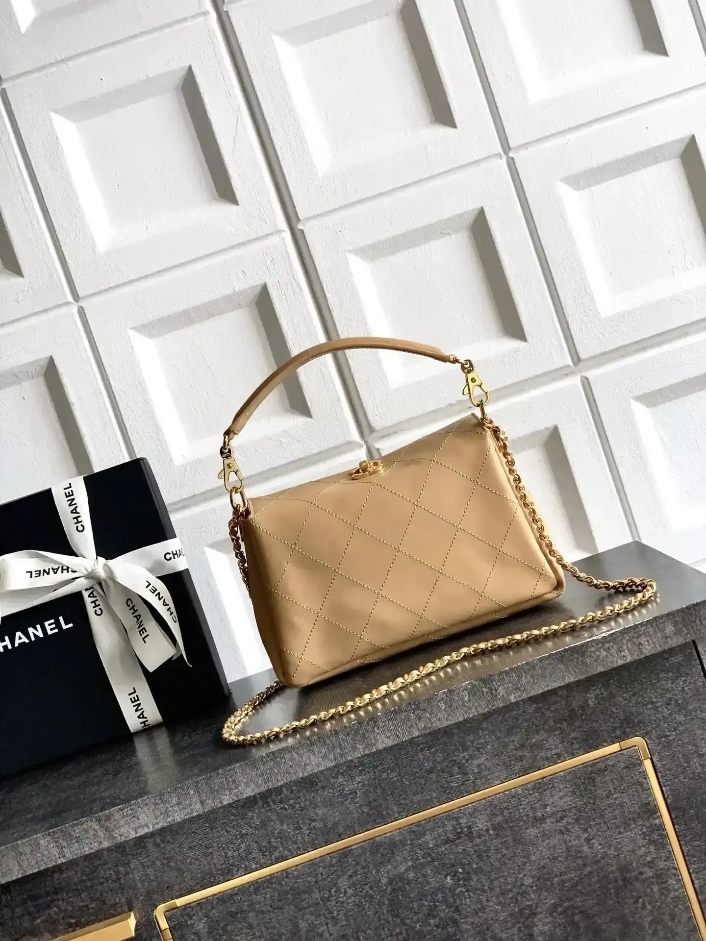 Chanel Black Quilted Leather Hobo Bag product photo from LabelPicks
