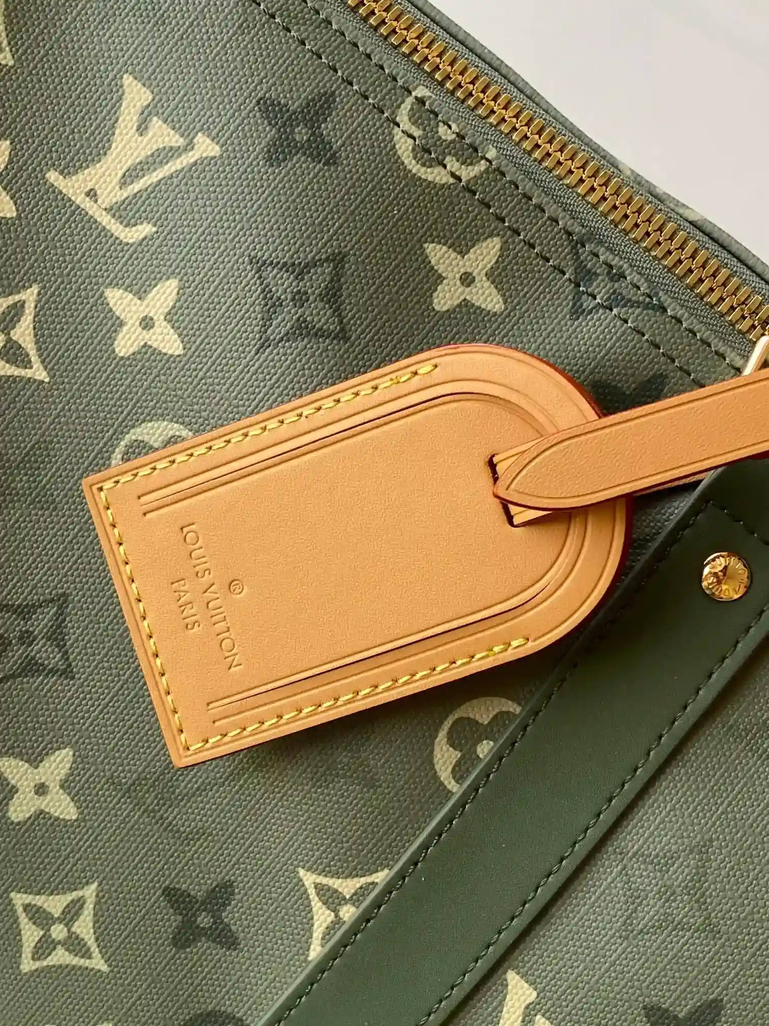 Louis Vuitton Green Keepall Monogram Canvas Tote Bag product photo from LabelPicks