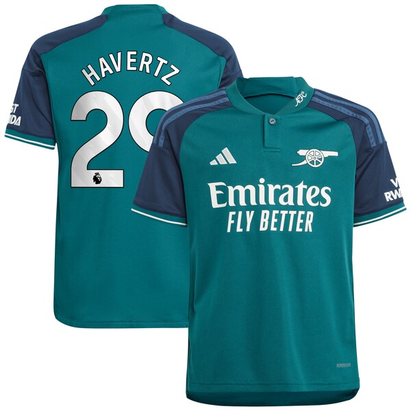 Kai Havertz Arsenal adidas Youth 2023/24 Third Replica Player Jersey - Green