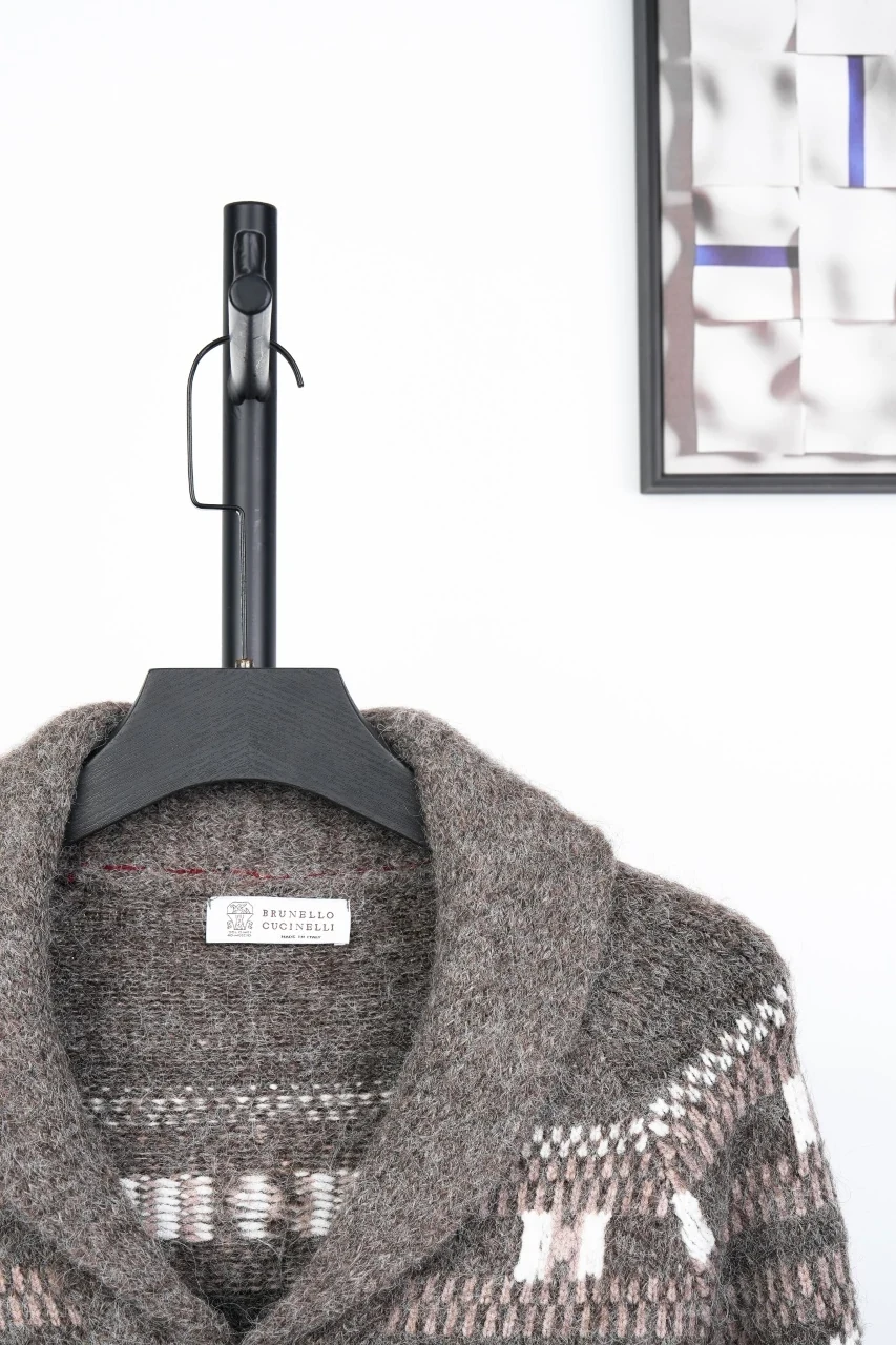 Brunello Cucinelli Fair Isle Shawl-Collar Cardigan product photo from LabelPicks