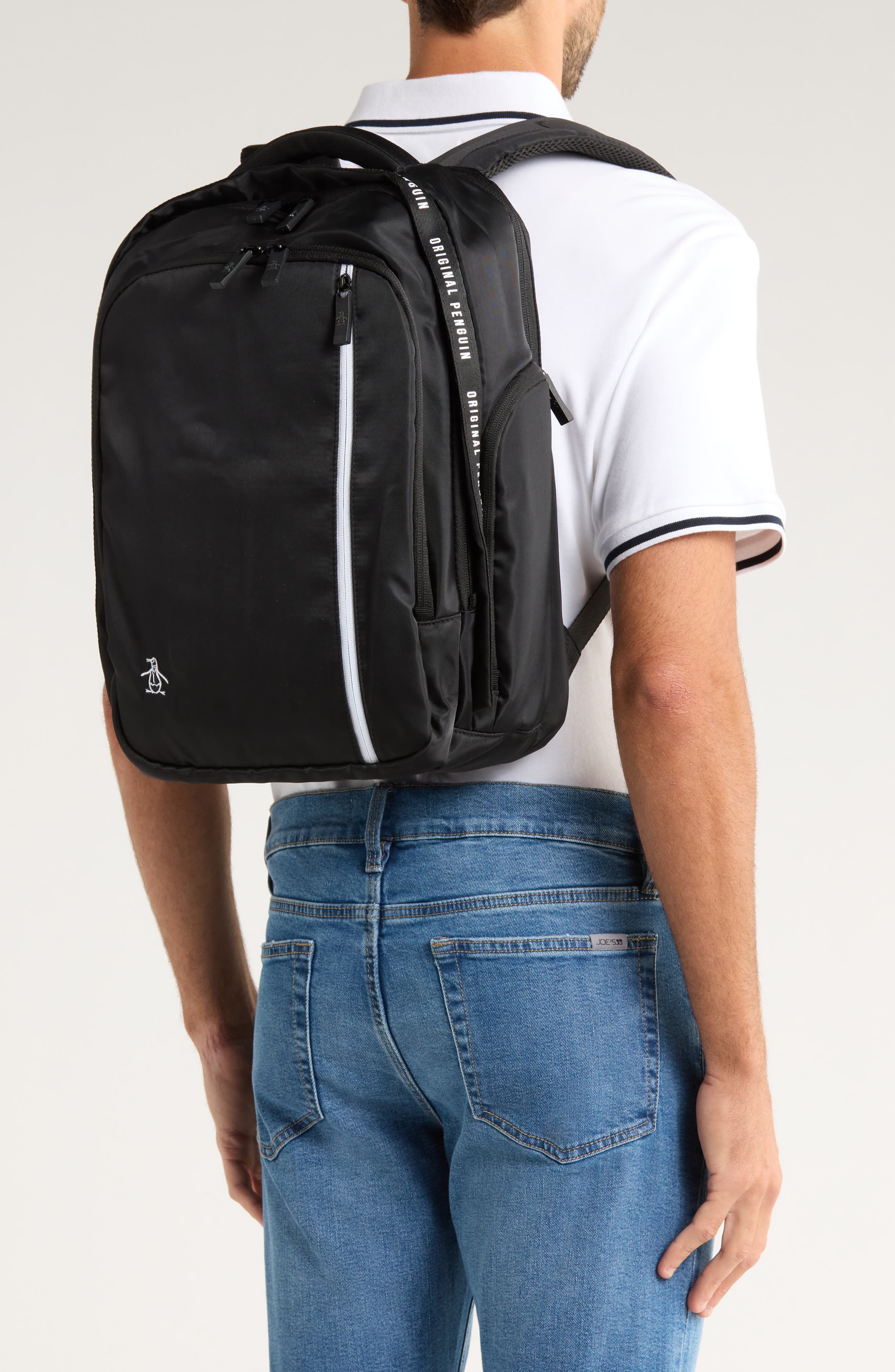 Original Penguin Zip Nylon Backpack