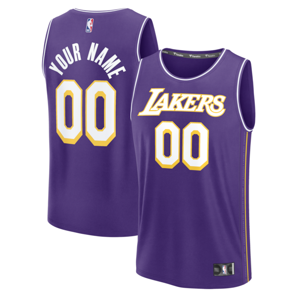 Los Angeles Lakers  Fastbreak Custom Jersey - Statement Edition - Purple/White/Gold