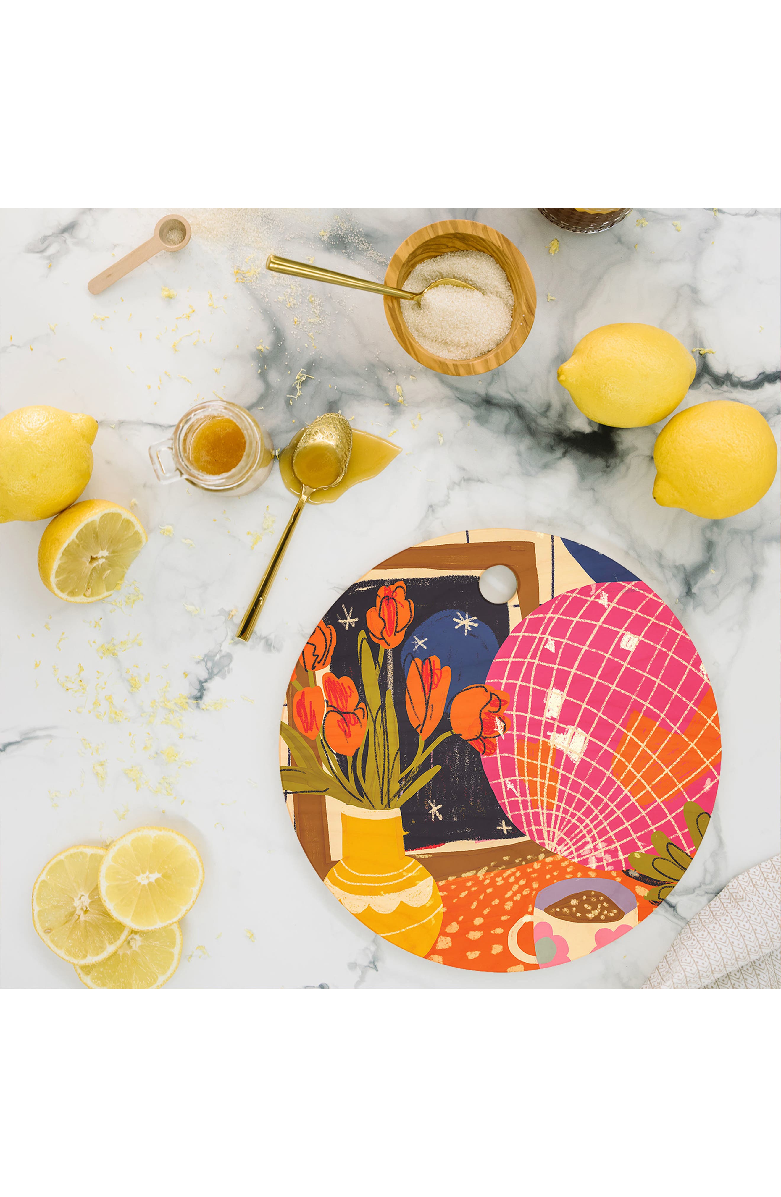 Deny Designs Disco Night Wood Cutting Board