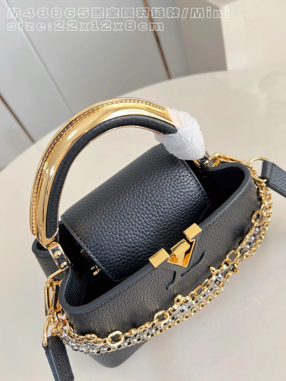 Louis Vuitton Black Capucines Calfskin Crossbody Bag product photo from LabelPicks