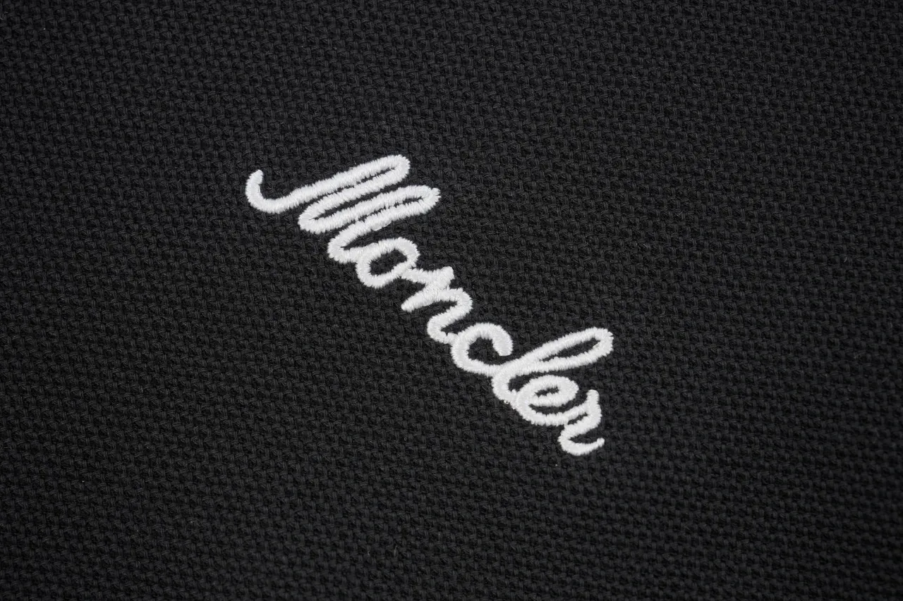 Moncler Black Contrast-Collar Snap Polo Shirt product photo from LabelPicks