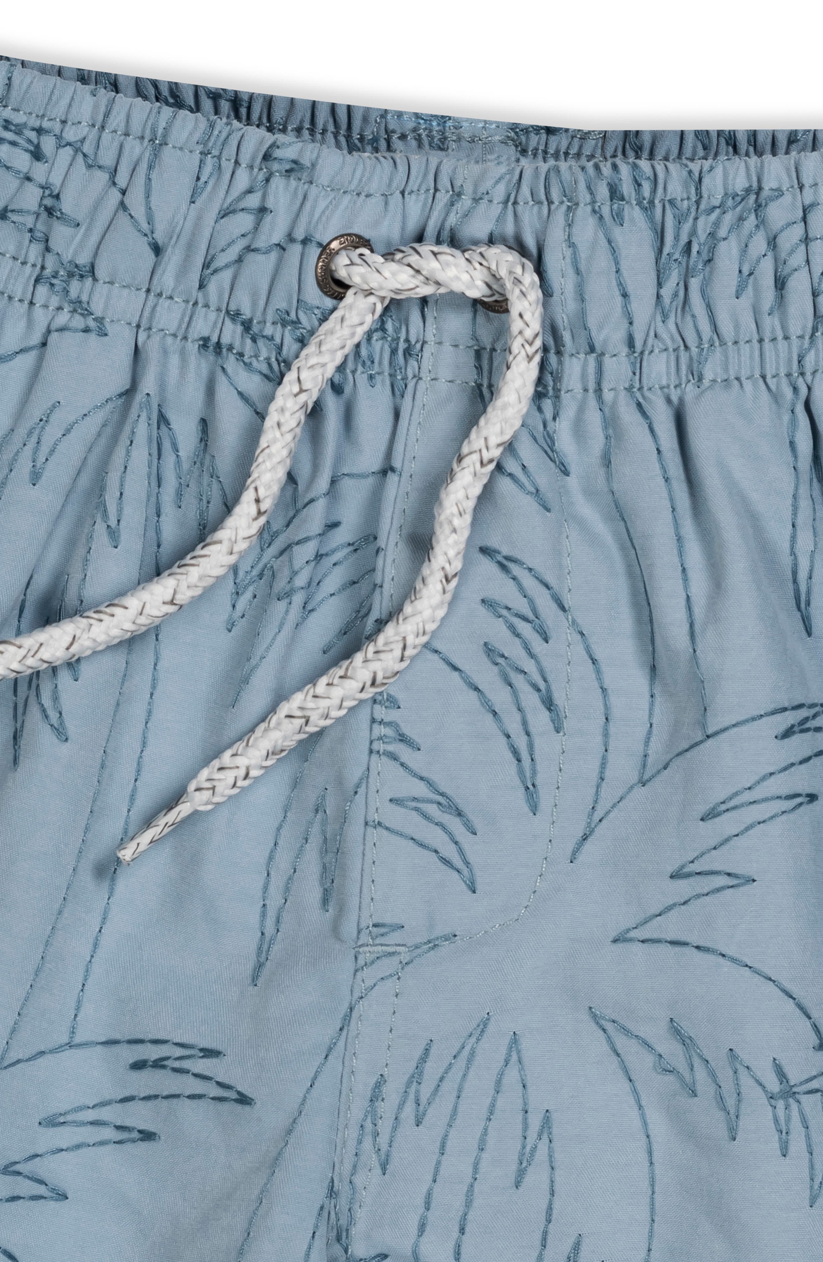 THE ENDLESS SUMMER Kids' Palm Embroidered Volley Swim Trunks