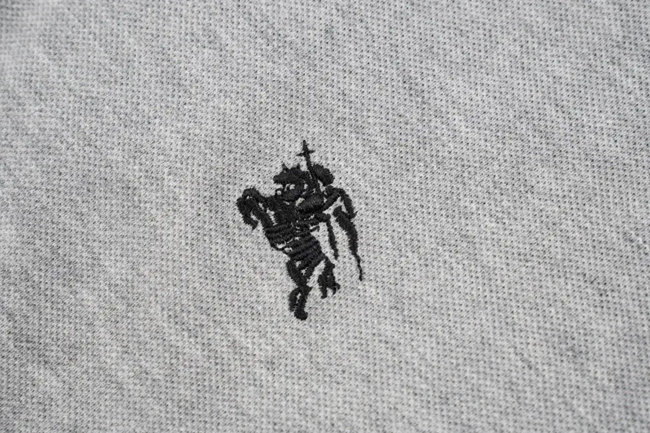 Burberry Grey Equestrian Knight Embroidered Polo Shirt product photo from LabelPicks