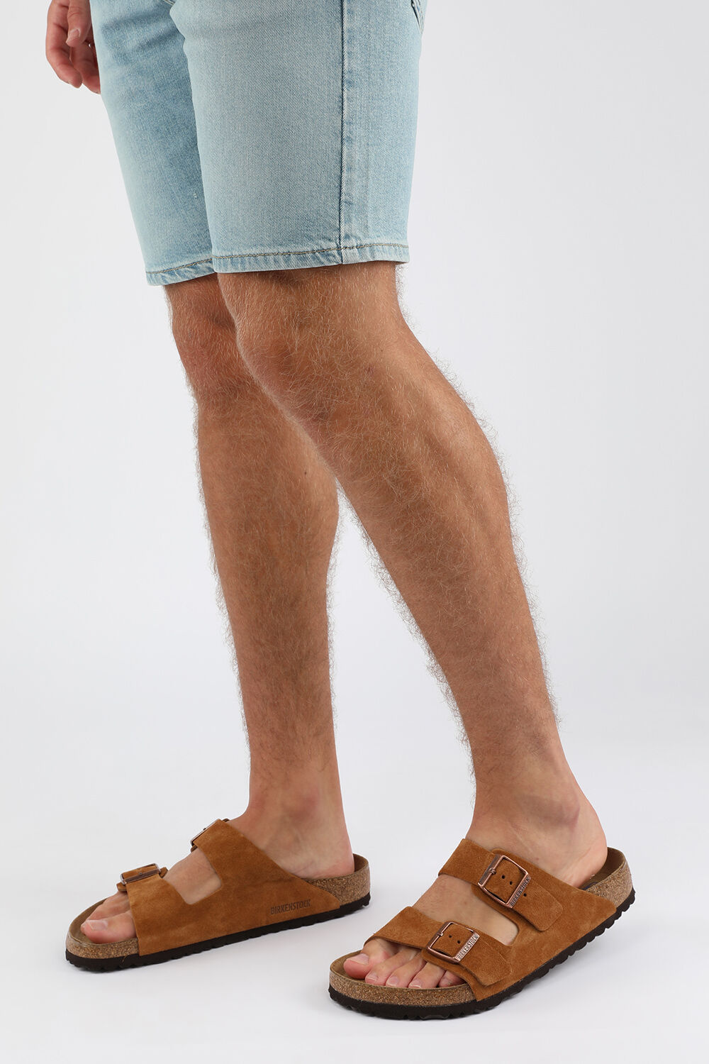 BIRKENSTOCK סנדלי אריזונה חומים מעור מינק