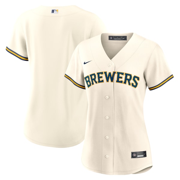Milwaukee Brewers Nike Women's Home Replica Team Jersey - Cream