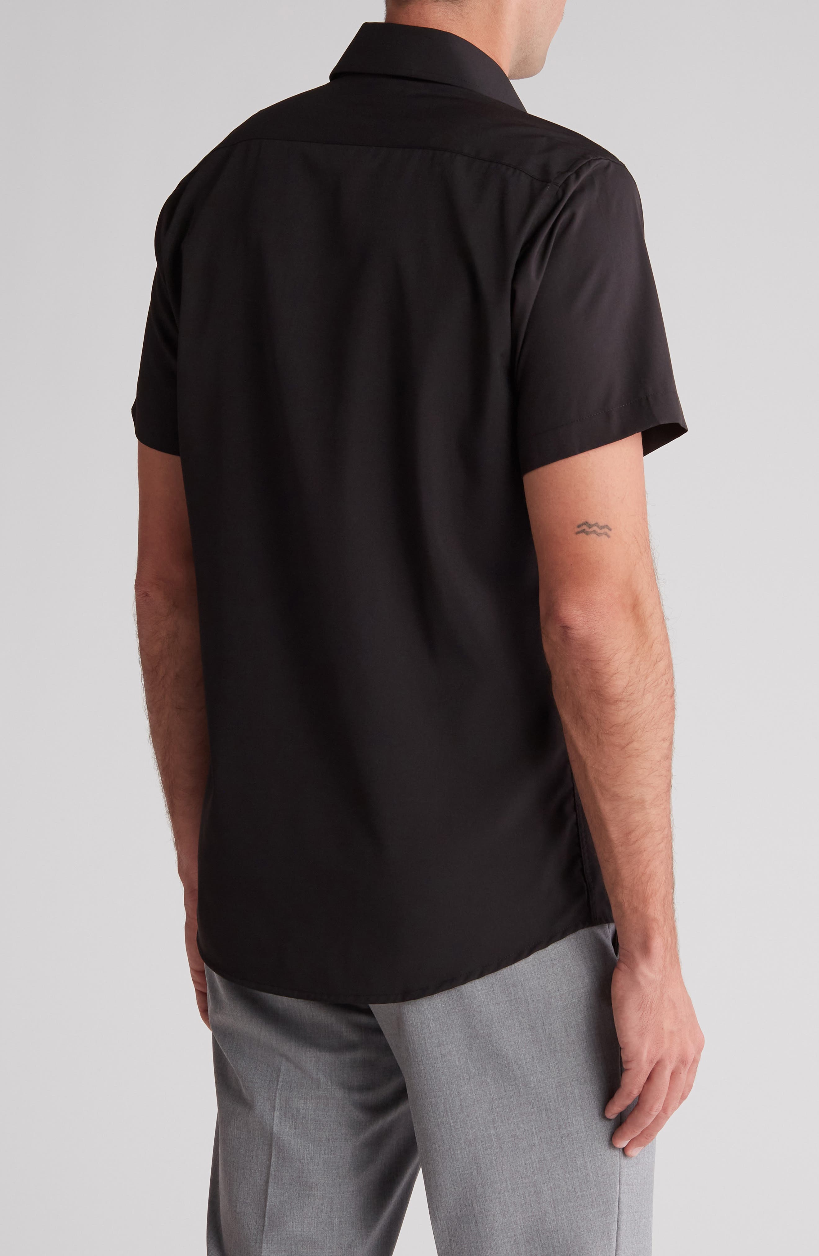 TOM BAINE Slim Fit Performance Short Sleeve Button-Up Shirt