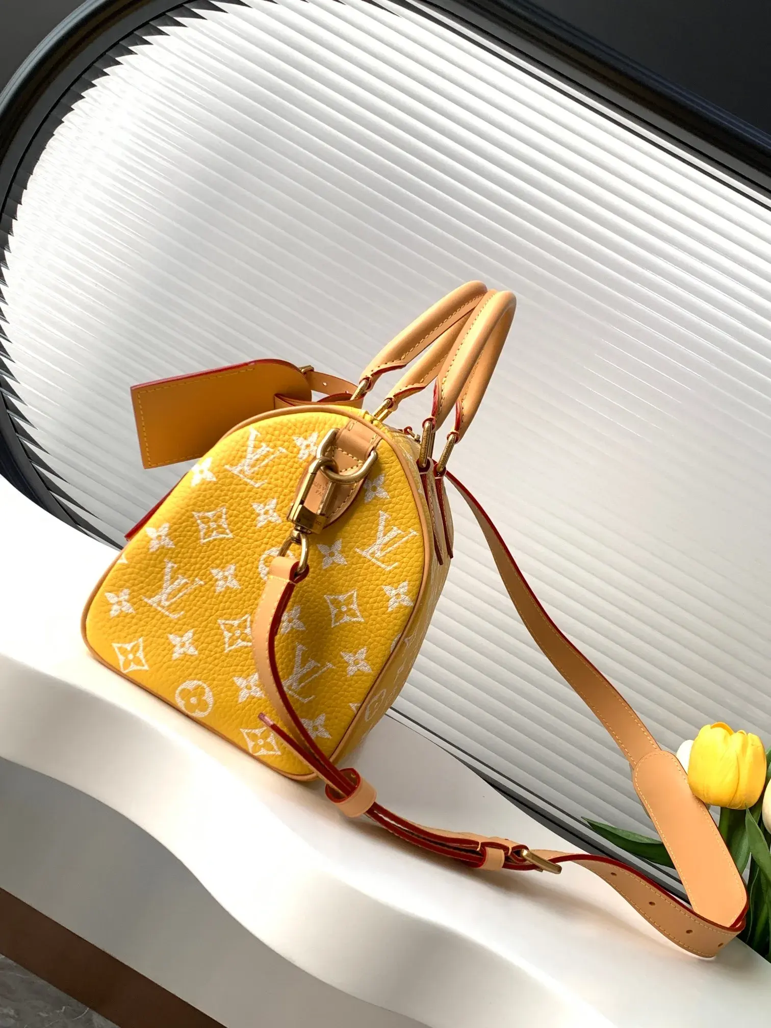 Louis Vuitton Yellow Speedy Lambskin Top Handle Bag product photo from LabelPicks