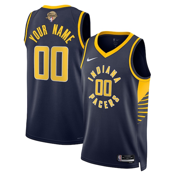 Indiana Pacers Nike Unisex 2025 NBA Finals Patch Custom Swingman Jersey - Navy - Icon Edition
