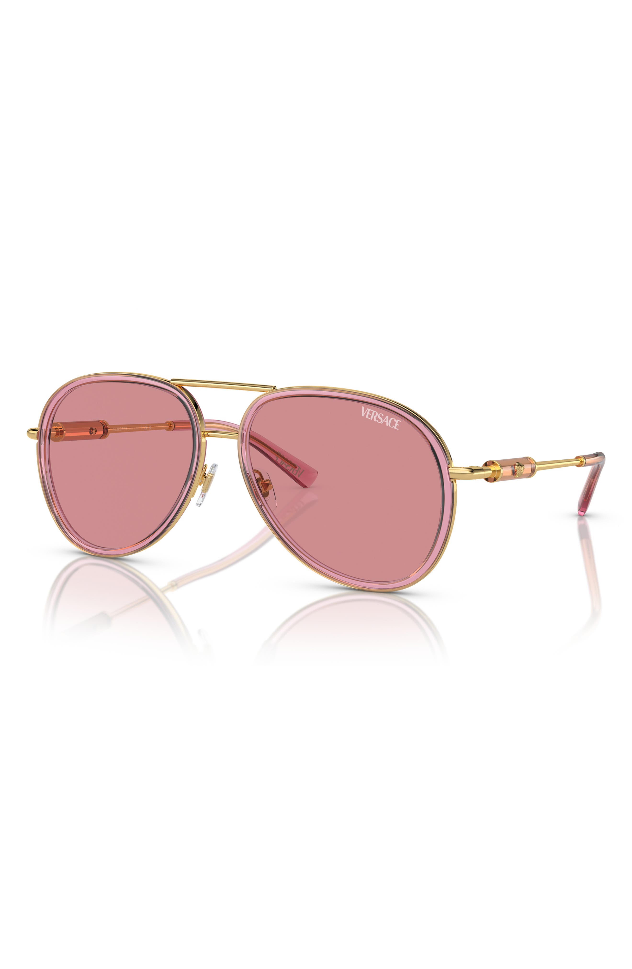 Versace 60mm Pilot Sunglasses