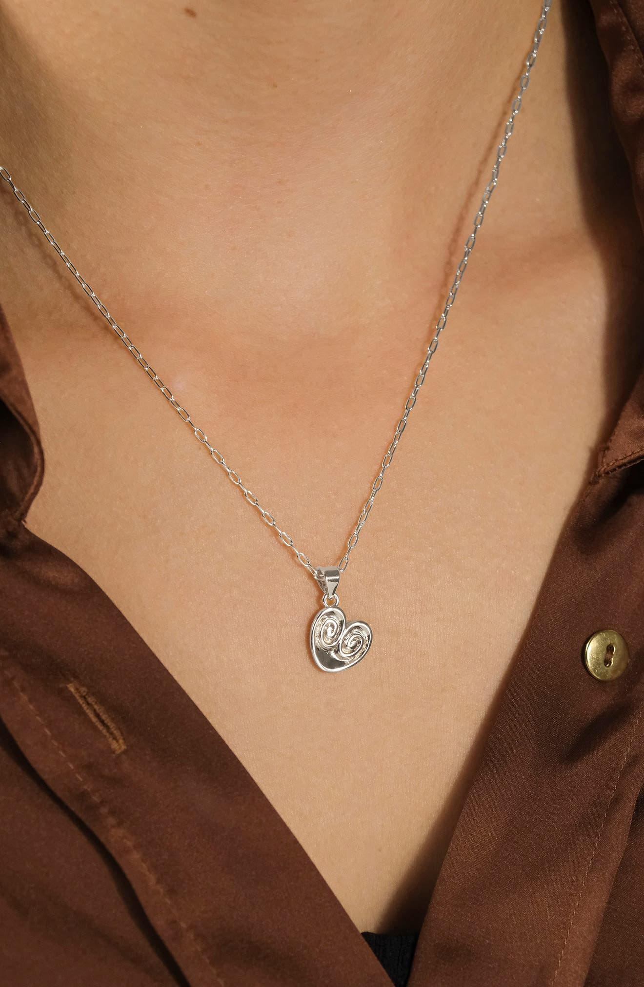Sterling Forever Palmier Pendant Necklace