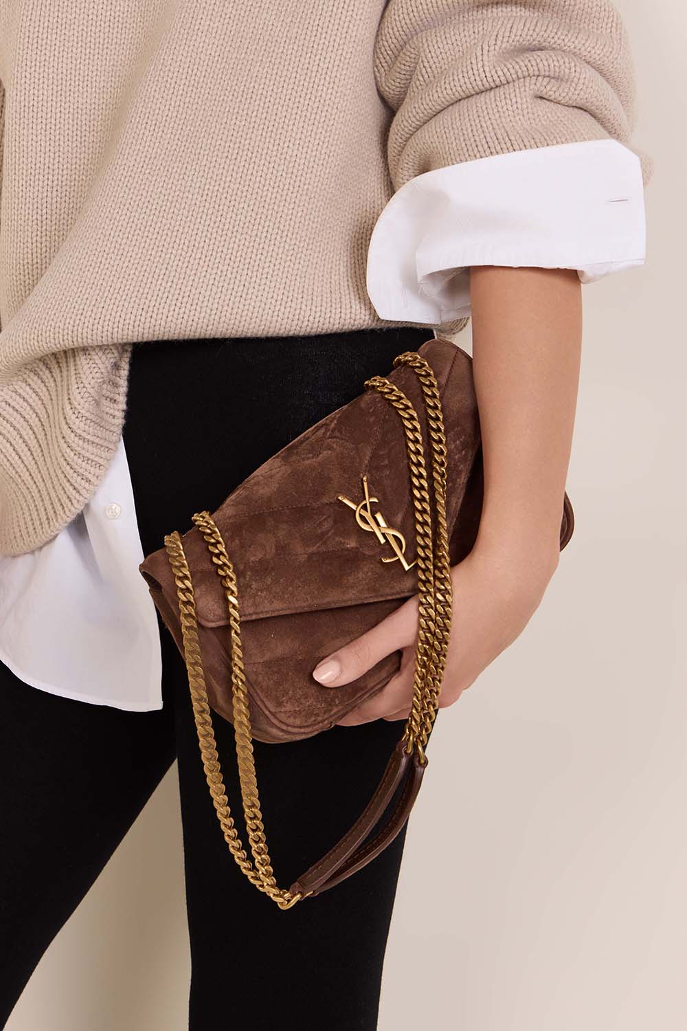 SAINT LAURENT תיק כתף לולו בגודל סמול
