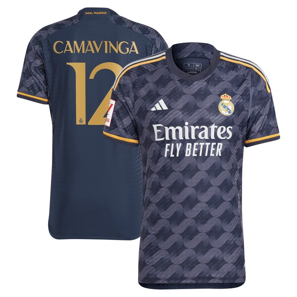 Eduardo Camavinga Los Merengues adidas 2023/24 Away Authentic Player Jersey - Navy/White