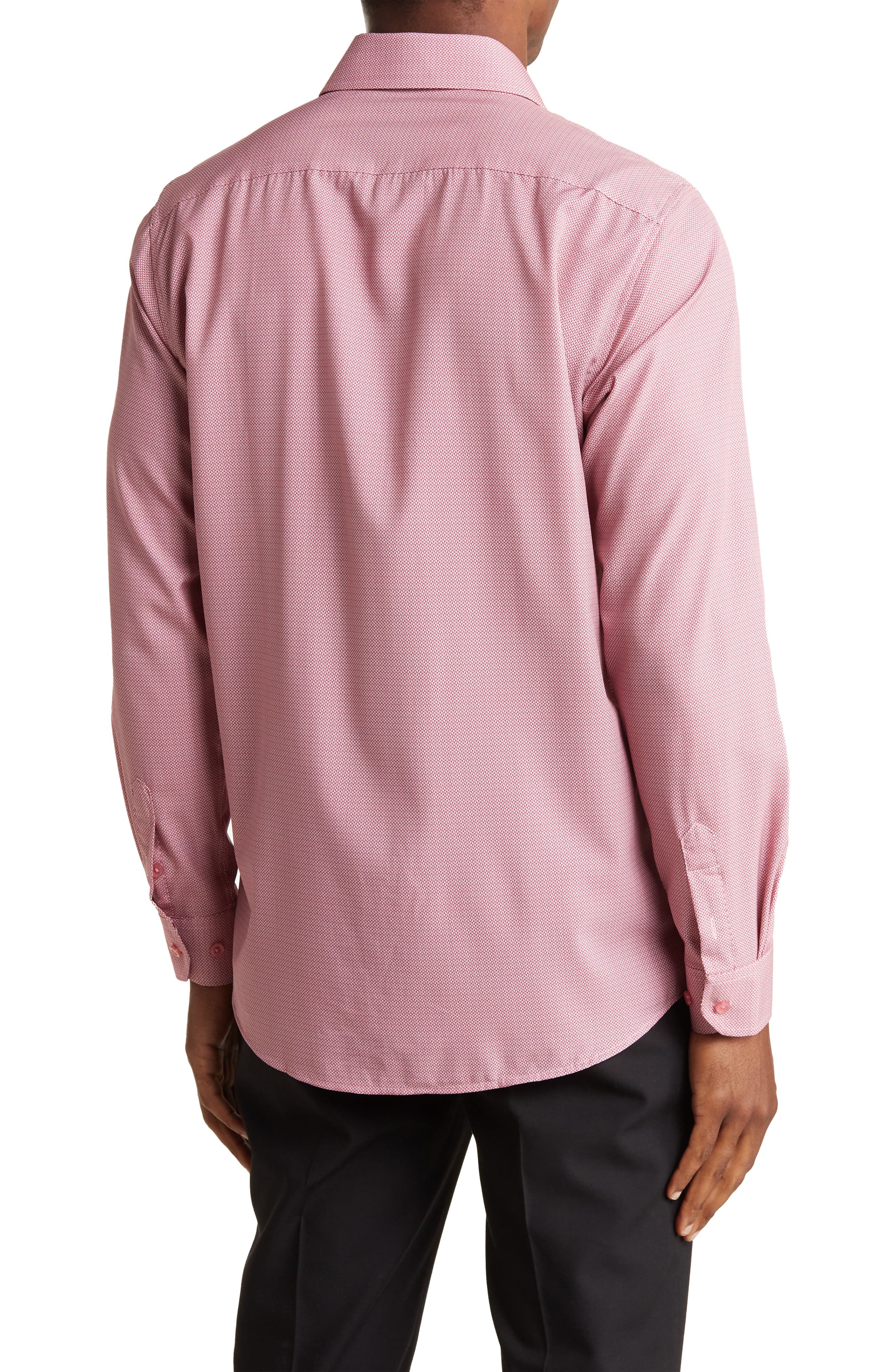 TOM BAINE Regular Fit Performance Stretch Long Sleeve Button Front Shirt