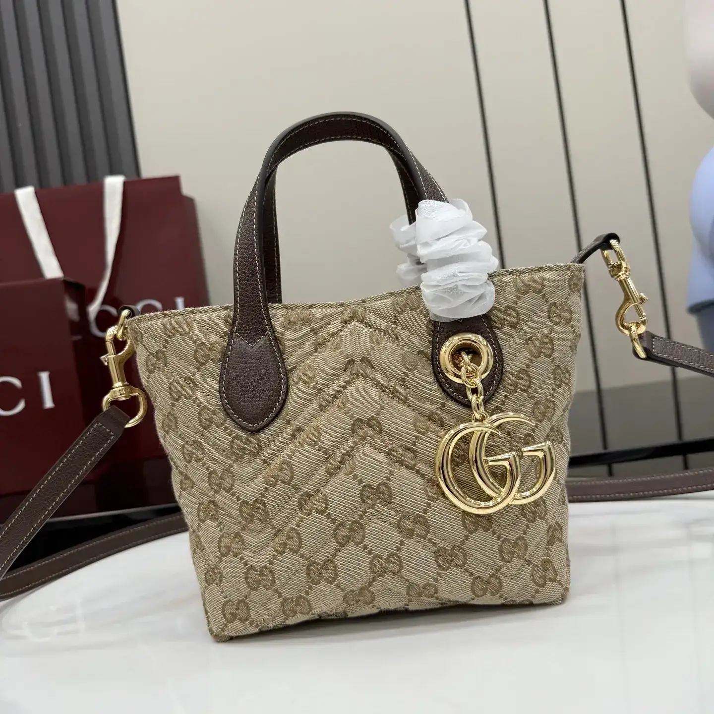 Gucci Generation Brown GG Supreme Canvas Tote Bag product photo from LabelPicks