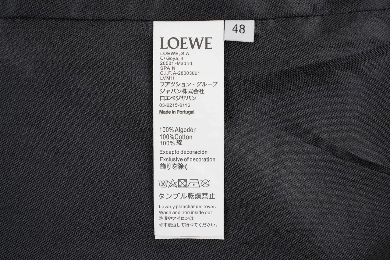 LOEWE Black Pleated Back Jacket with Leather Label product photo from LabelPicks
