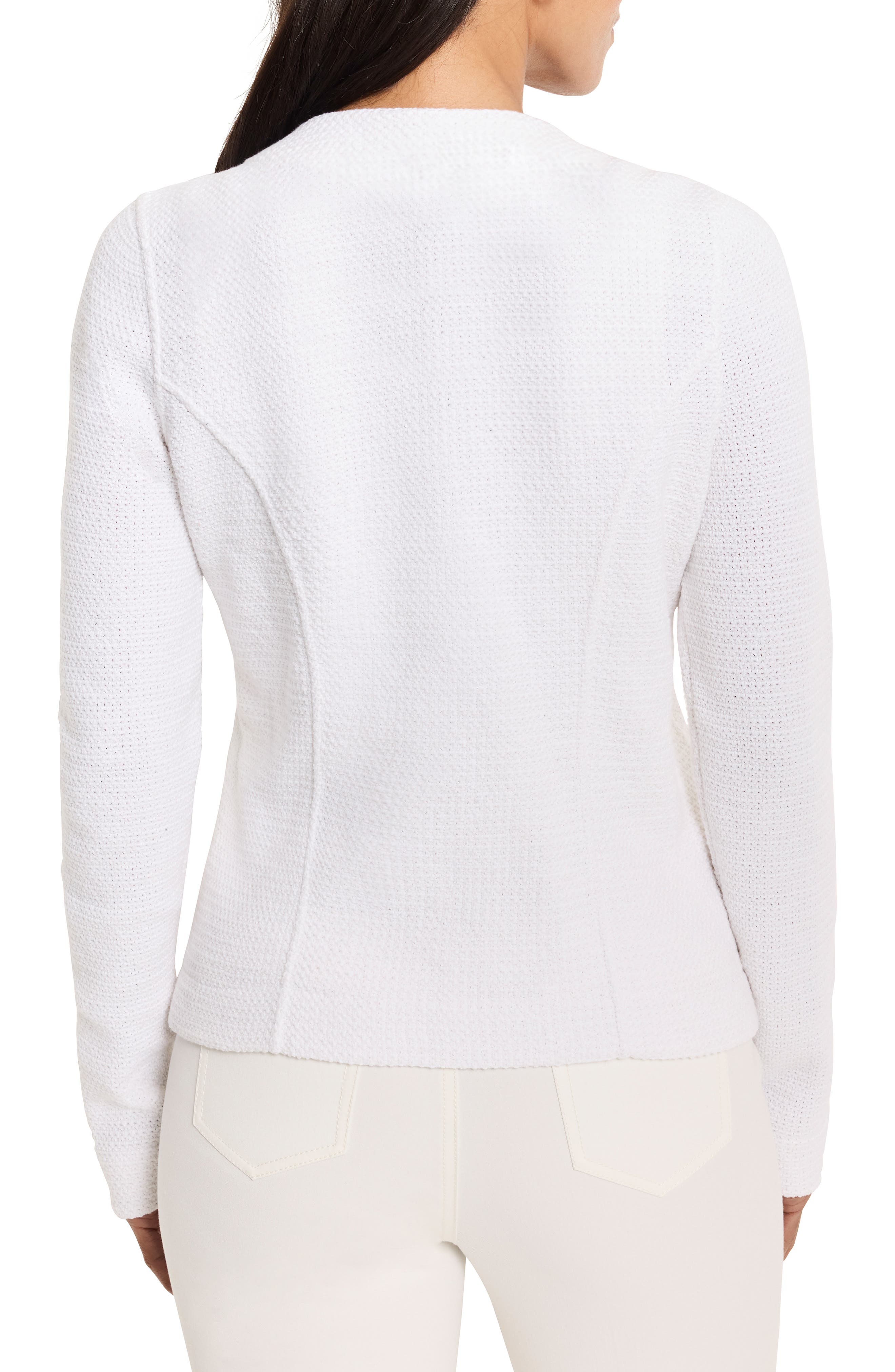 NIC+ZOE Mix Zip Front Knit Jacket