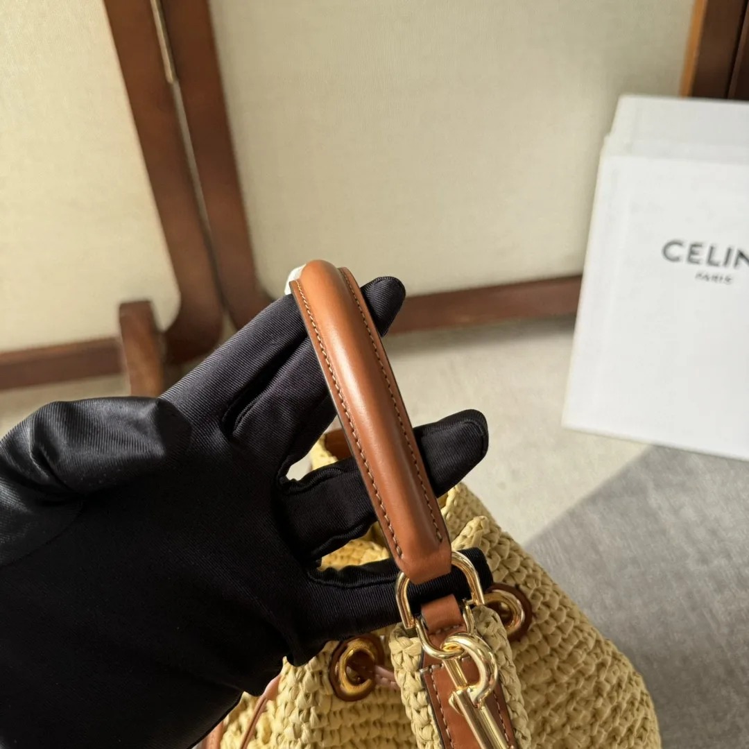 Celine Straw Woven Clara Bucket Bag product photo from LabelPicks
