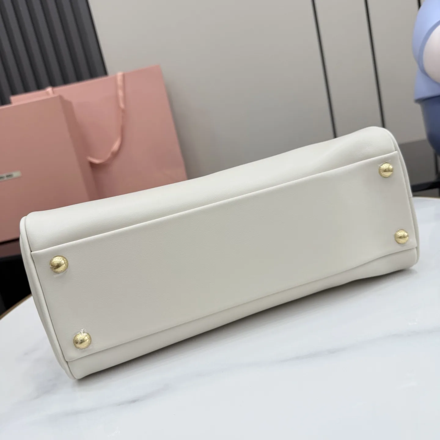 Miu Miu White Calfskin Top Handle Bag product photo from LabelPicks