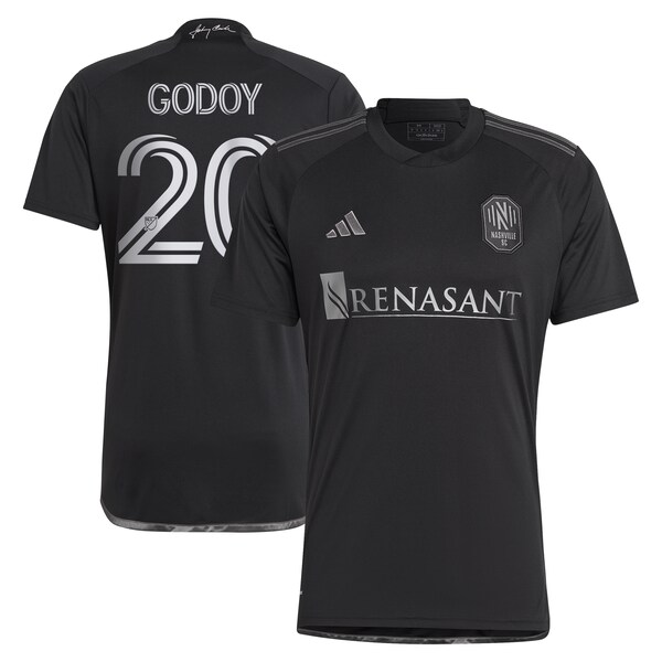 Anibal Godoy Nashville SC adidas 2024 Man In Black Kit Replica Player Jersey - Black